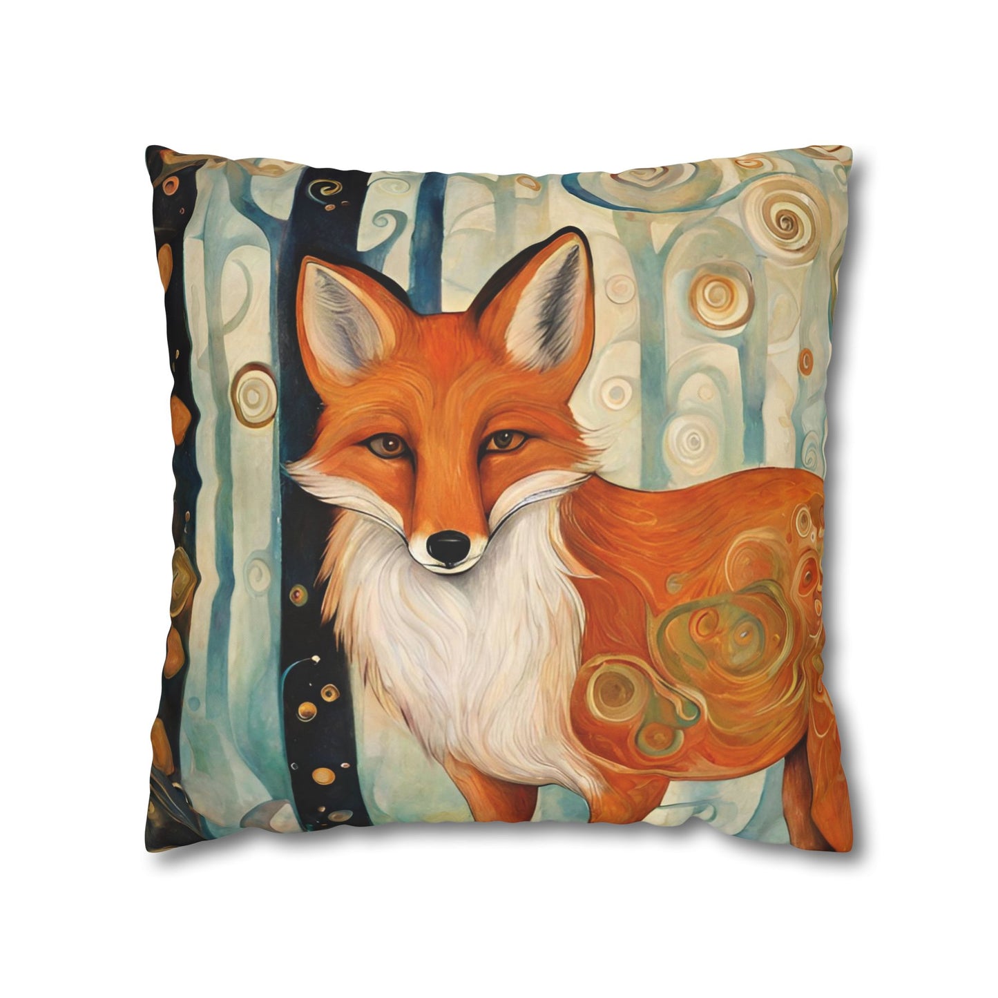 The Fox Square Poly Canvas Pillowcase