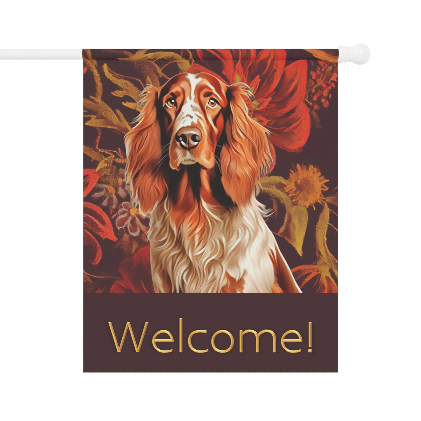 Irish Setter Welcome 2-Sided Garden & House Flag/Banner