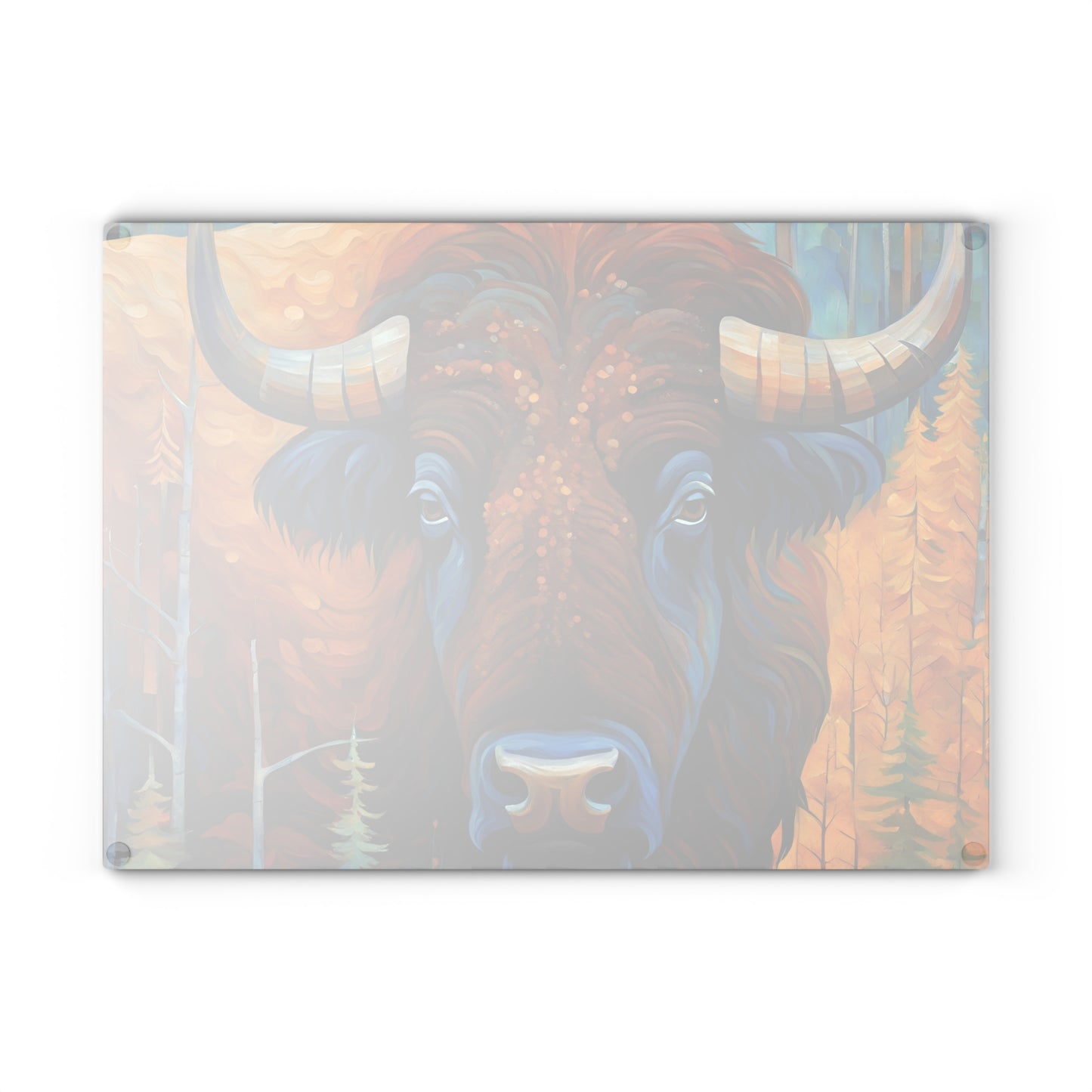 Rocky Mountain Bison Tempered Glass Cutting Board