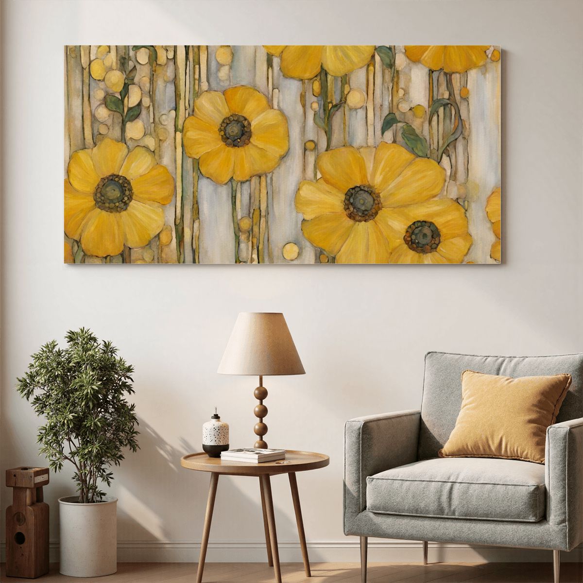 60" x 30" Printed Canvas Fabric Wall Art - No Frame (Made in USA)