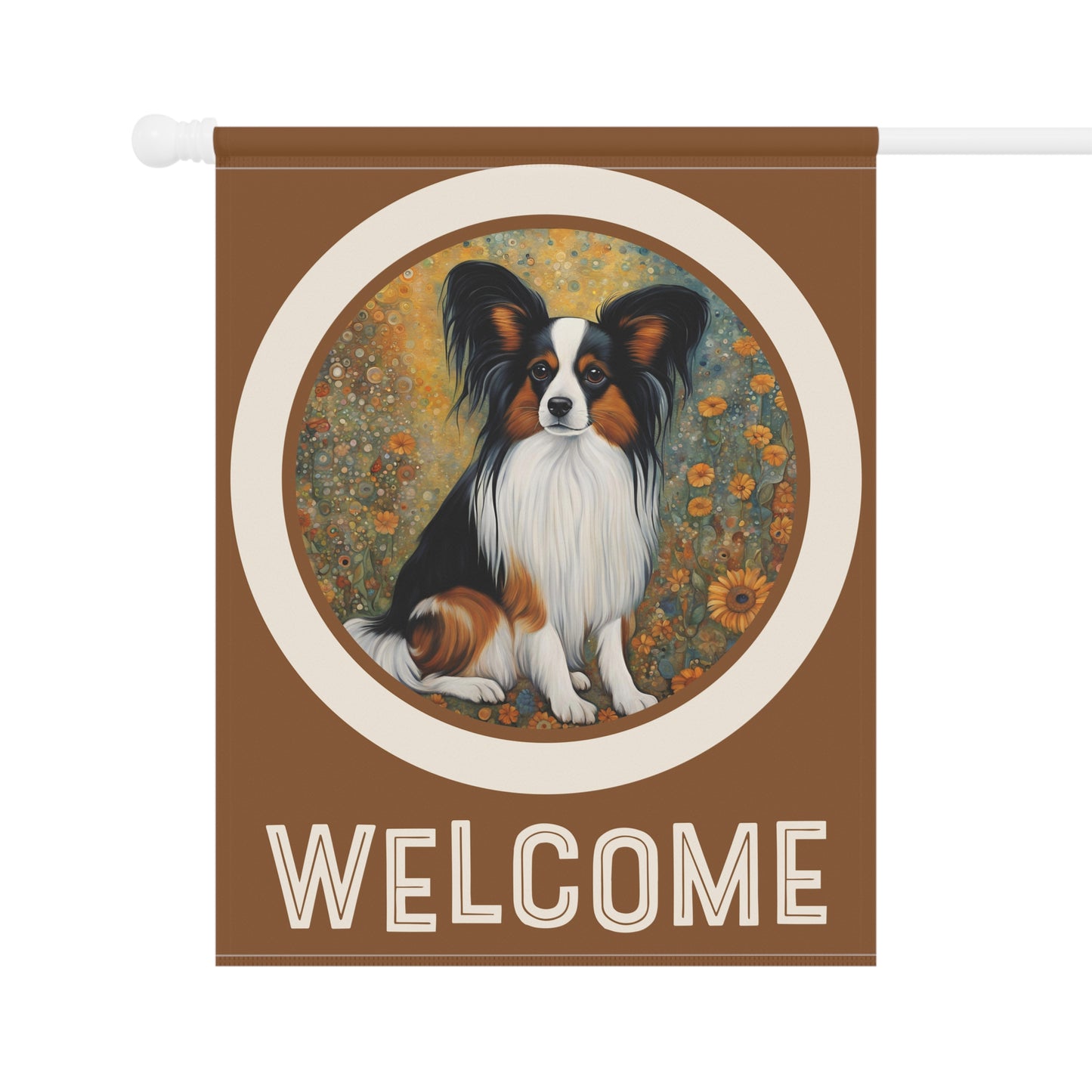 Papillon Welcome 2-Sided Garden & House Flag/Banner