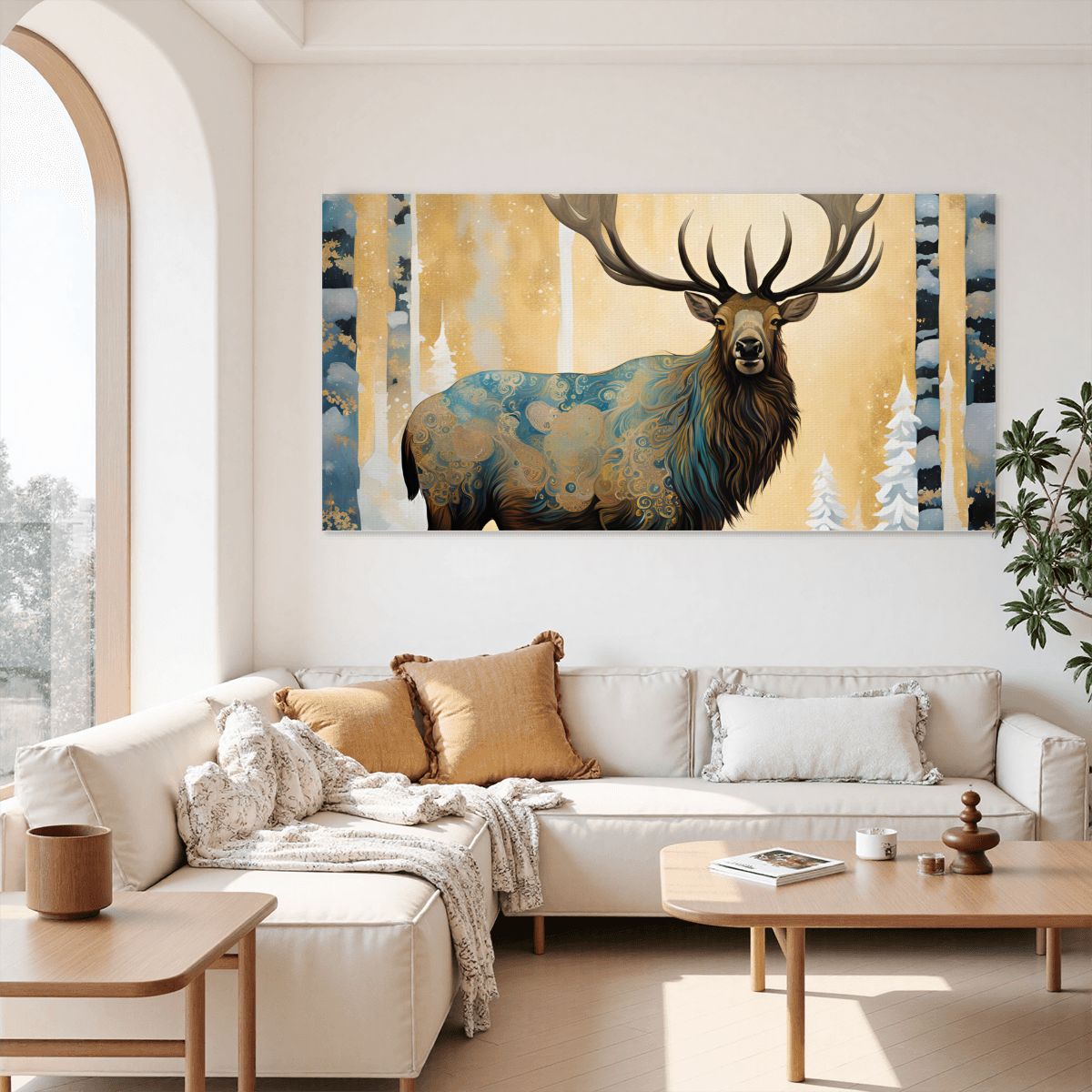 60" x 30" Printed Canvas Fabric Wall Art - No Frame (Made in USA)