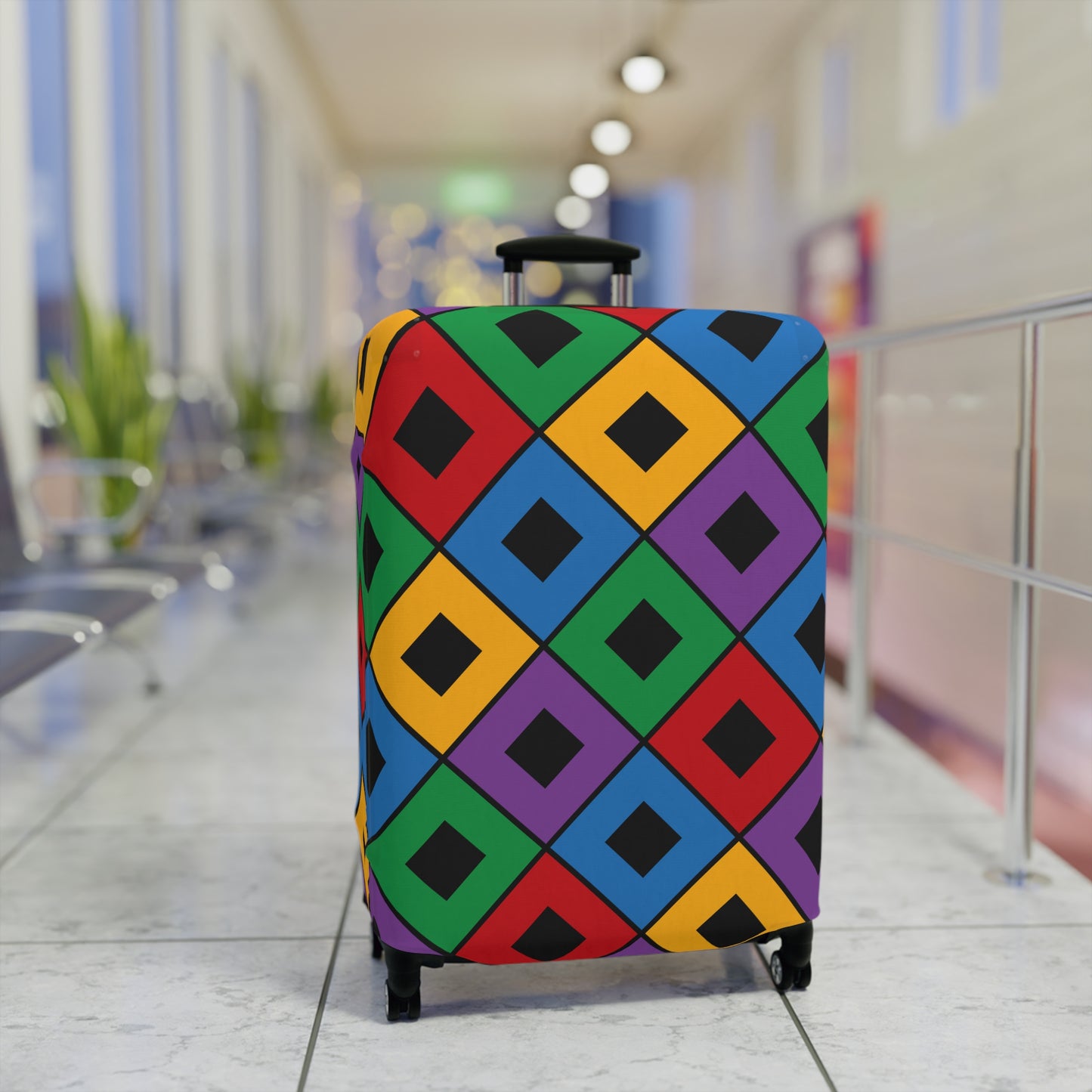 Connor Bright Squares Luggage Cover