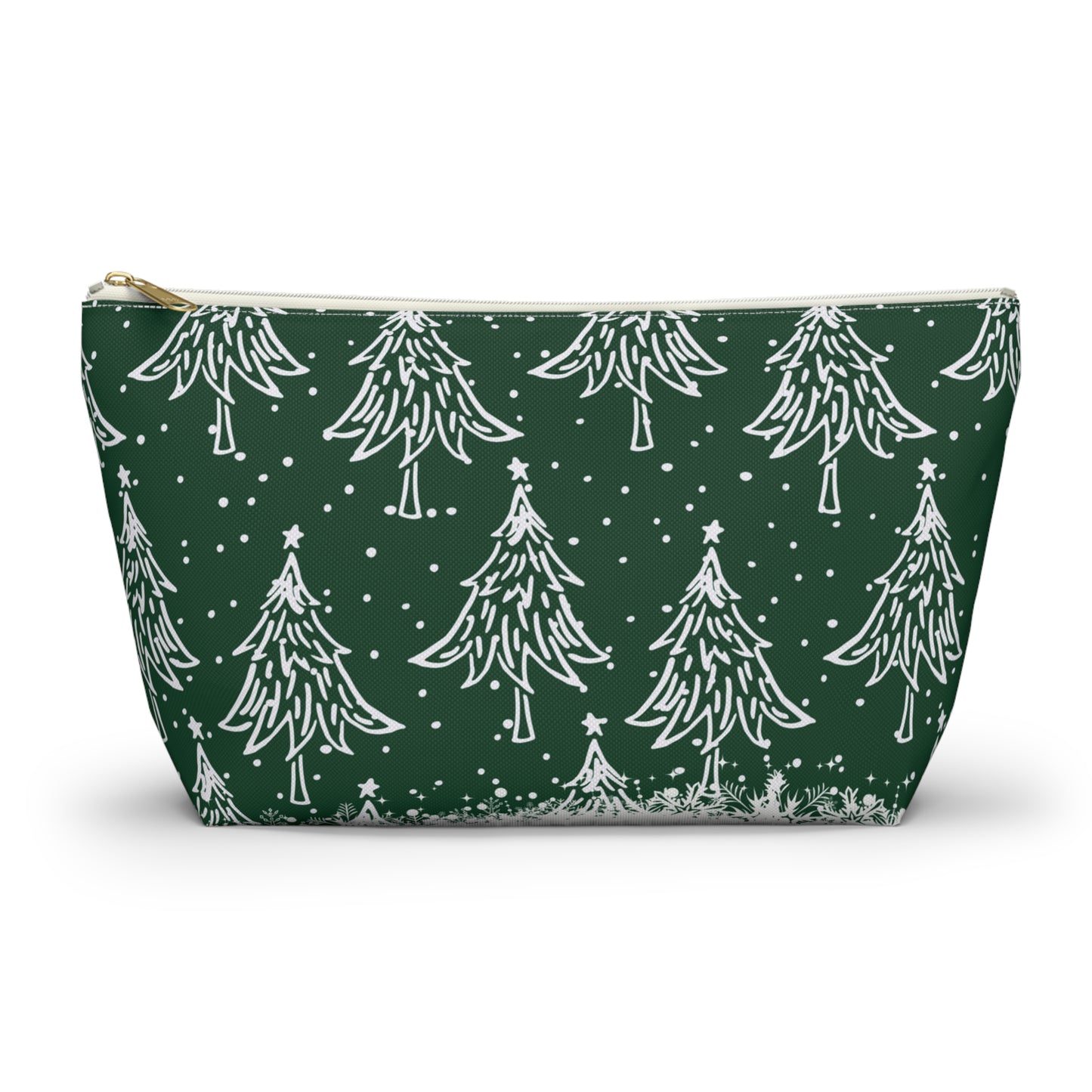 Christmas Trees for All Green Accessory Pouch w T-bottom