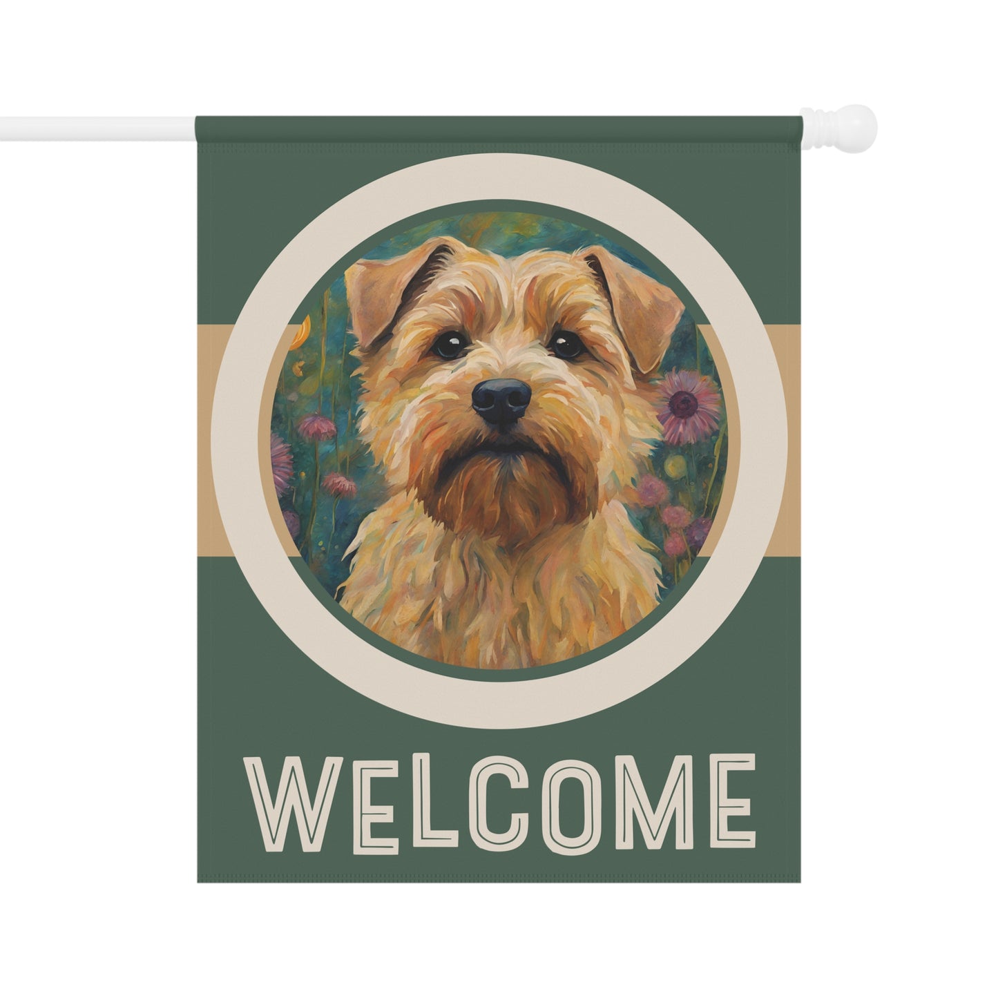 Norfolk Terrier Welcome 2-Sided Garden & House Flag/Banner