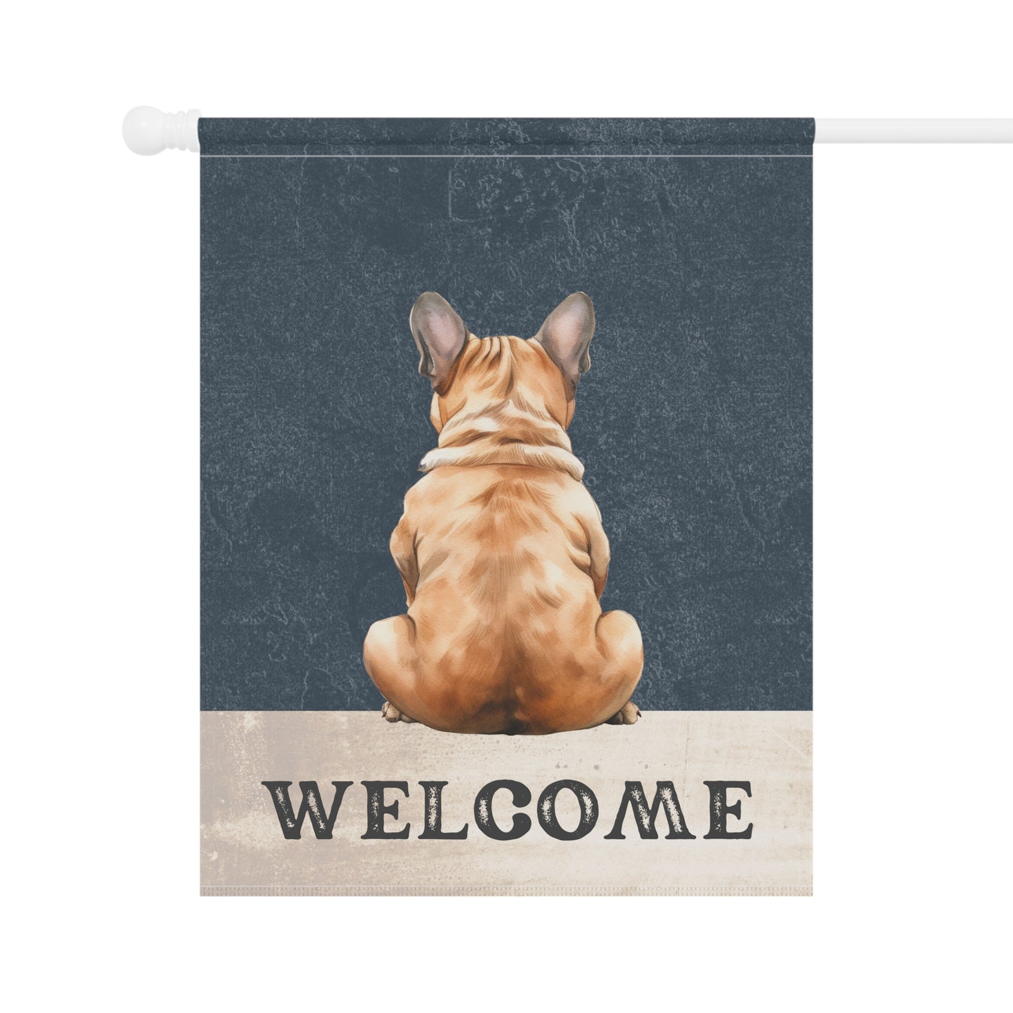 French Bulldog Welcome 2-Sided Garden & House Flag/Banner