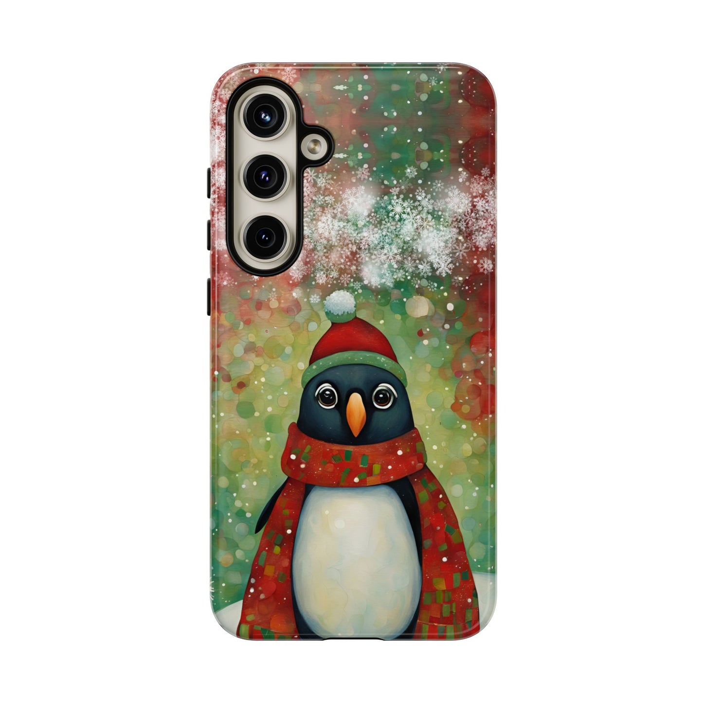 Christmas Penguin iPhone Samsung Galaxy Google Pixel Tough Cases