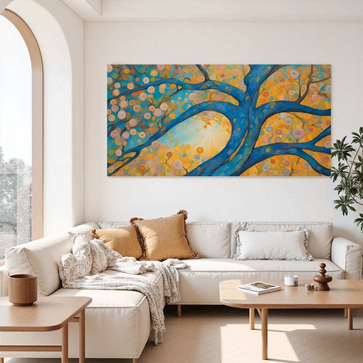 60" x 30" Printed Canvas Fabric Wall Art - No Frame (Made in USA)