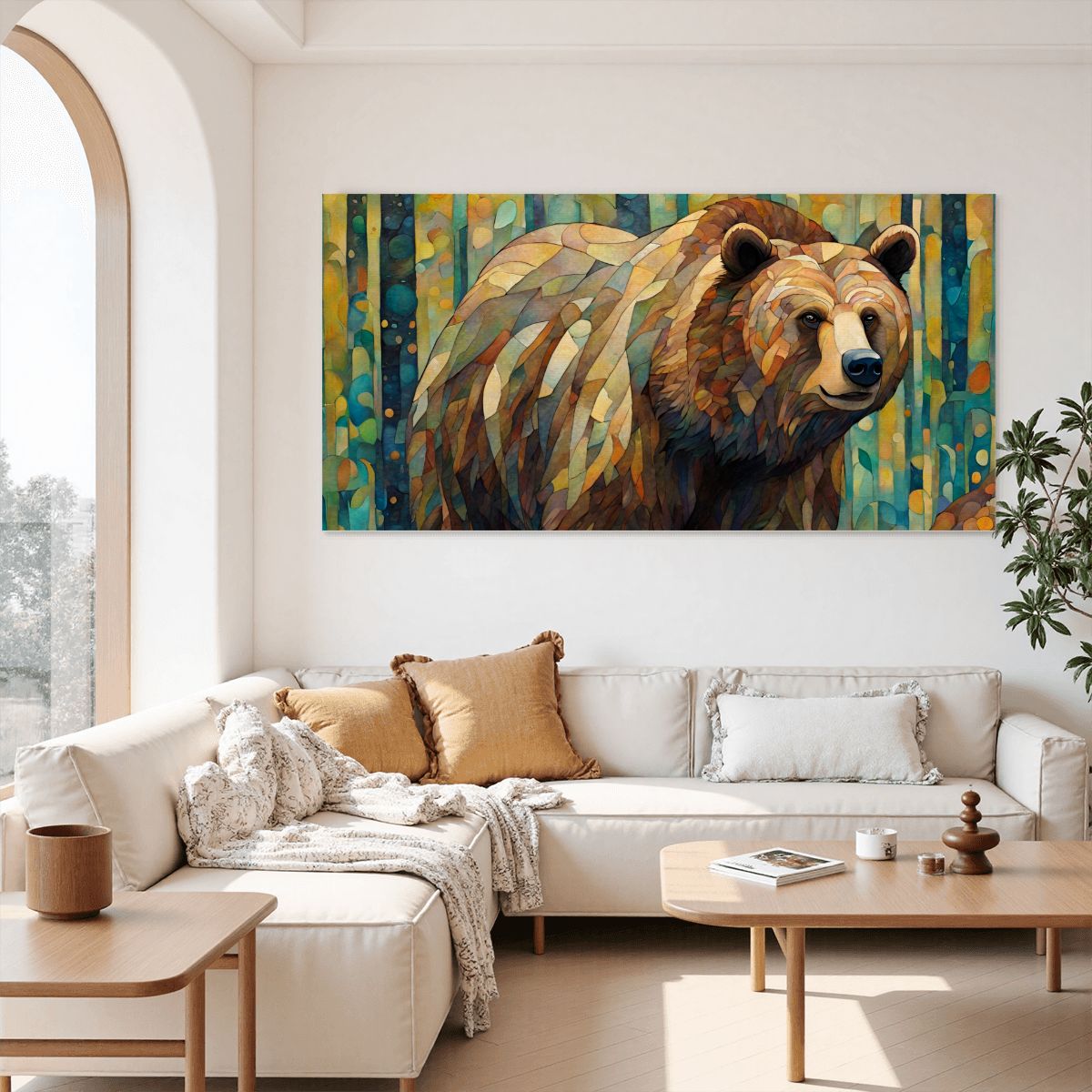 60" x 30" Printed Canvas Fabric Wall Art - No Frame (Made in USA)