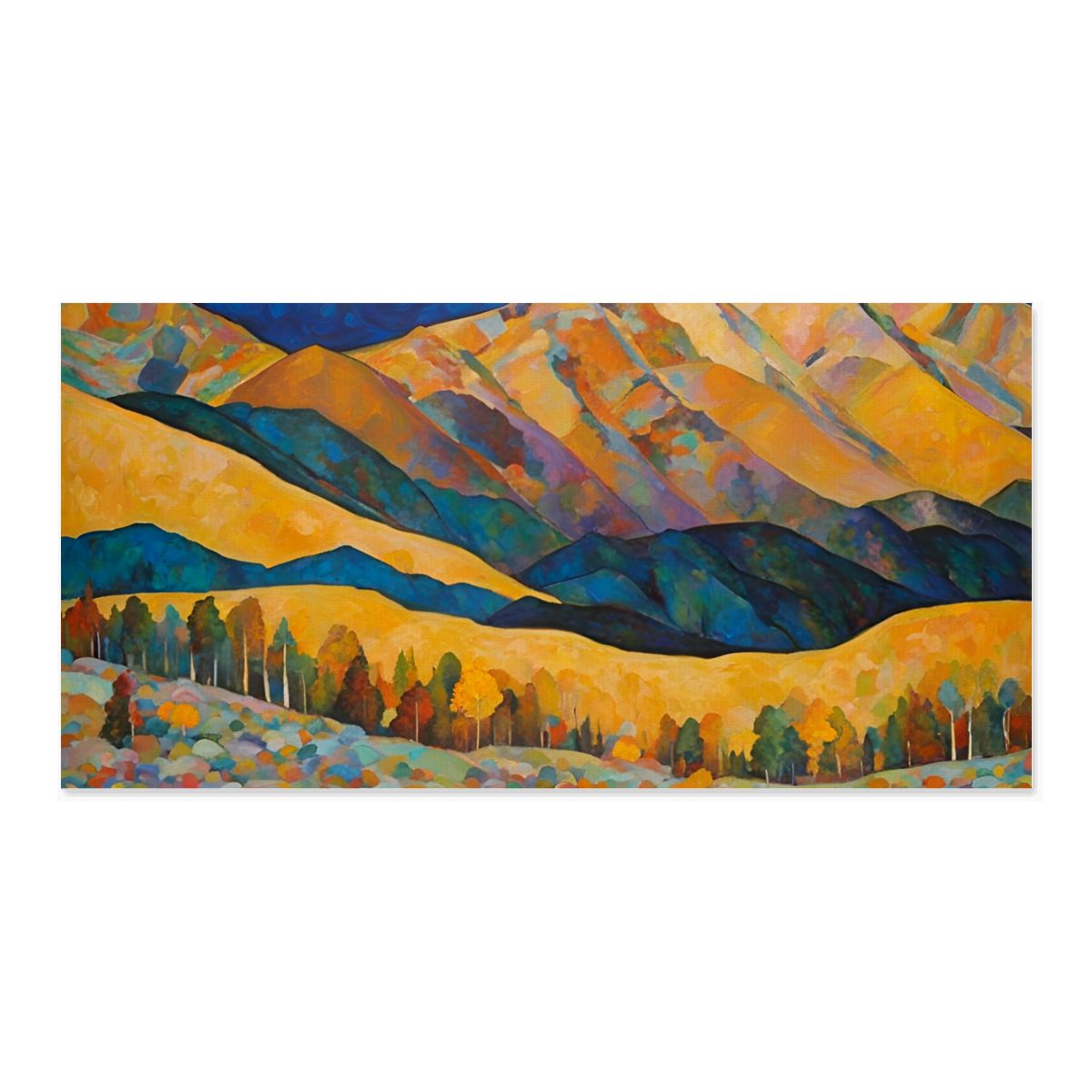 60" x 30" Printed Canvas Fabric Wall Art - No Frame (Made in USA)