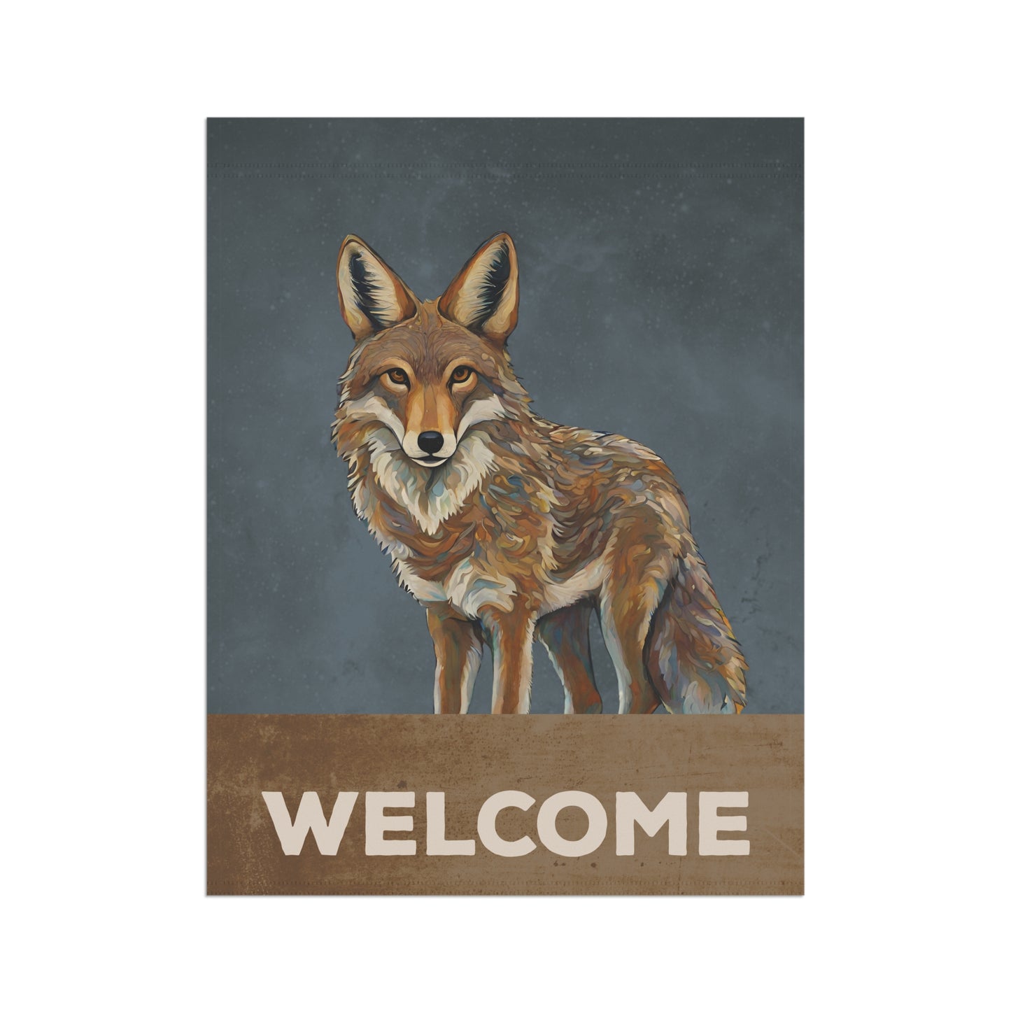 Coyote Welcome 2-Sided Garden & House Flag/Banner