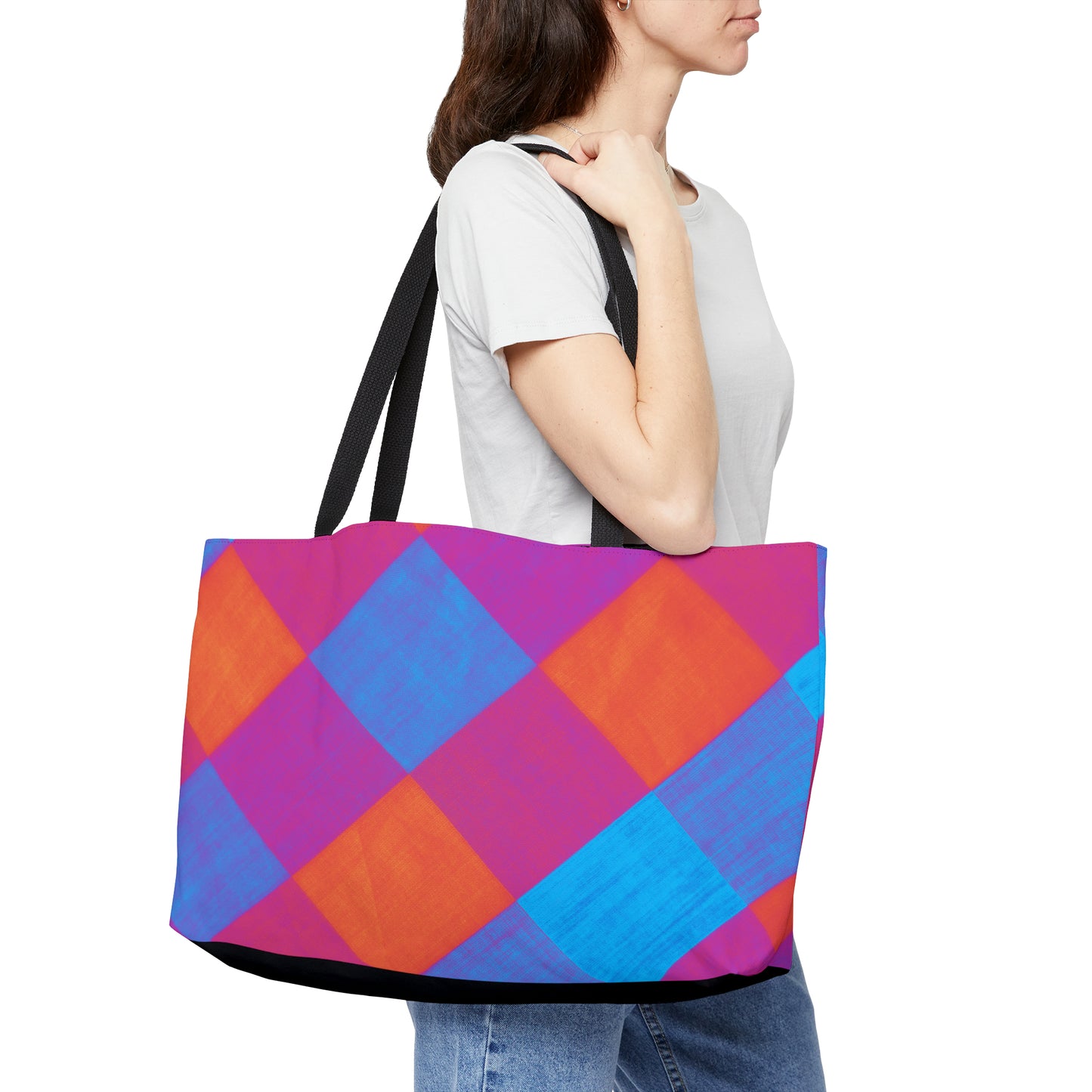 Loud Bang Plaid Weekender Tote Bag