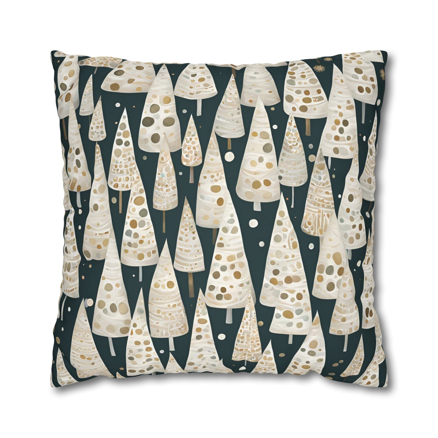 Tree Cones Square Poly Canvas Pillowcase