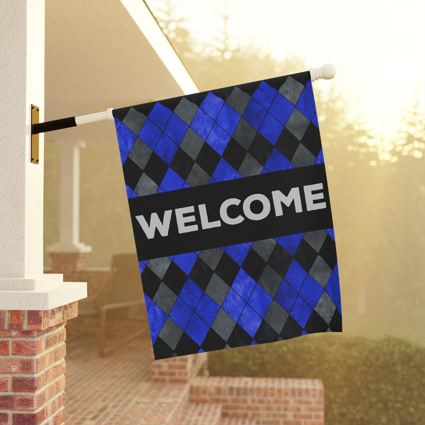 Frankie Welcome 2-Sided Garden & House Flag/Banner