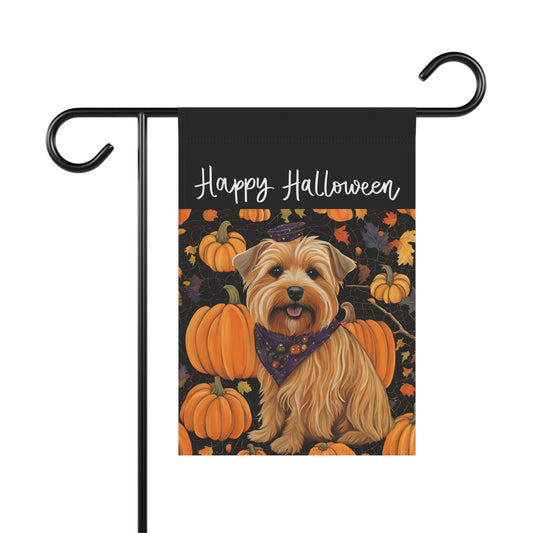 Norfolk Terrier Happy Halloween 2-Sided Garden & House Flag/Banner