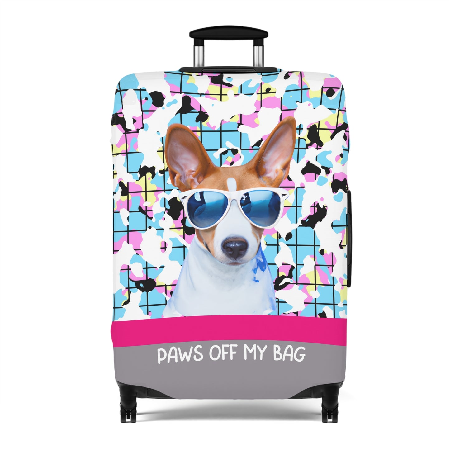 Basenji In Glasses Paws Off My Bag Luggage Cover