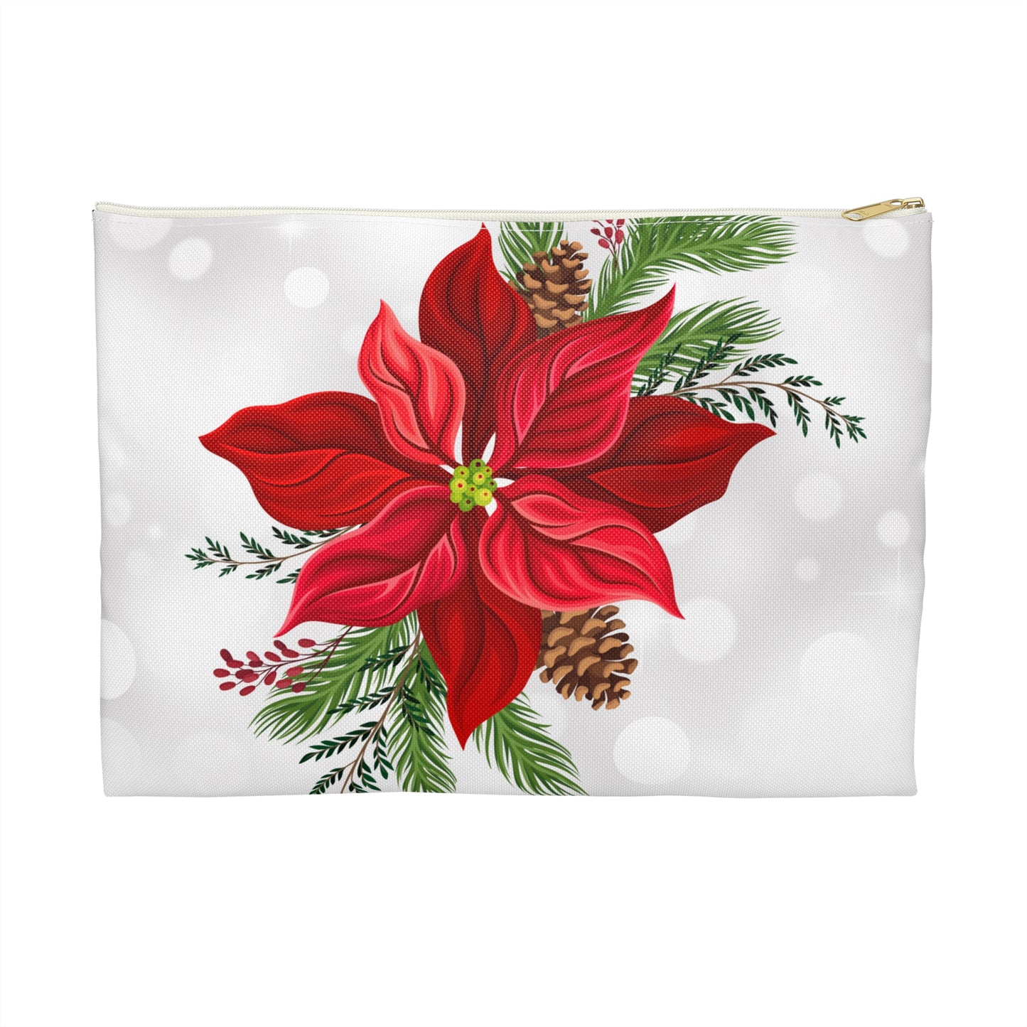 Big Poinsettia Accessory Pouch