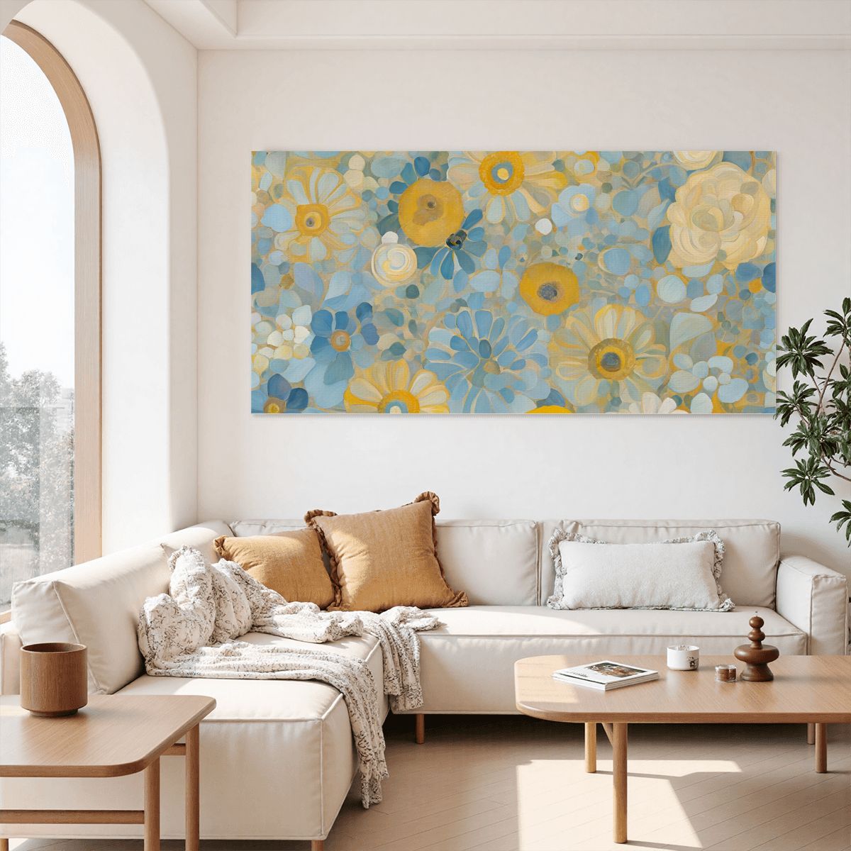 60" x 30" Printed Canvas Fabric Wall Art - No Frame (Made in USA)