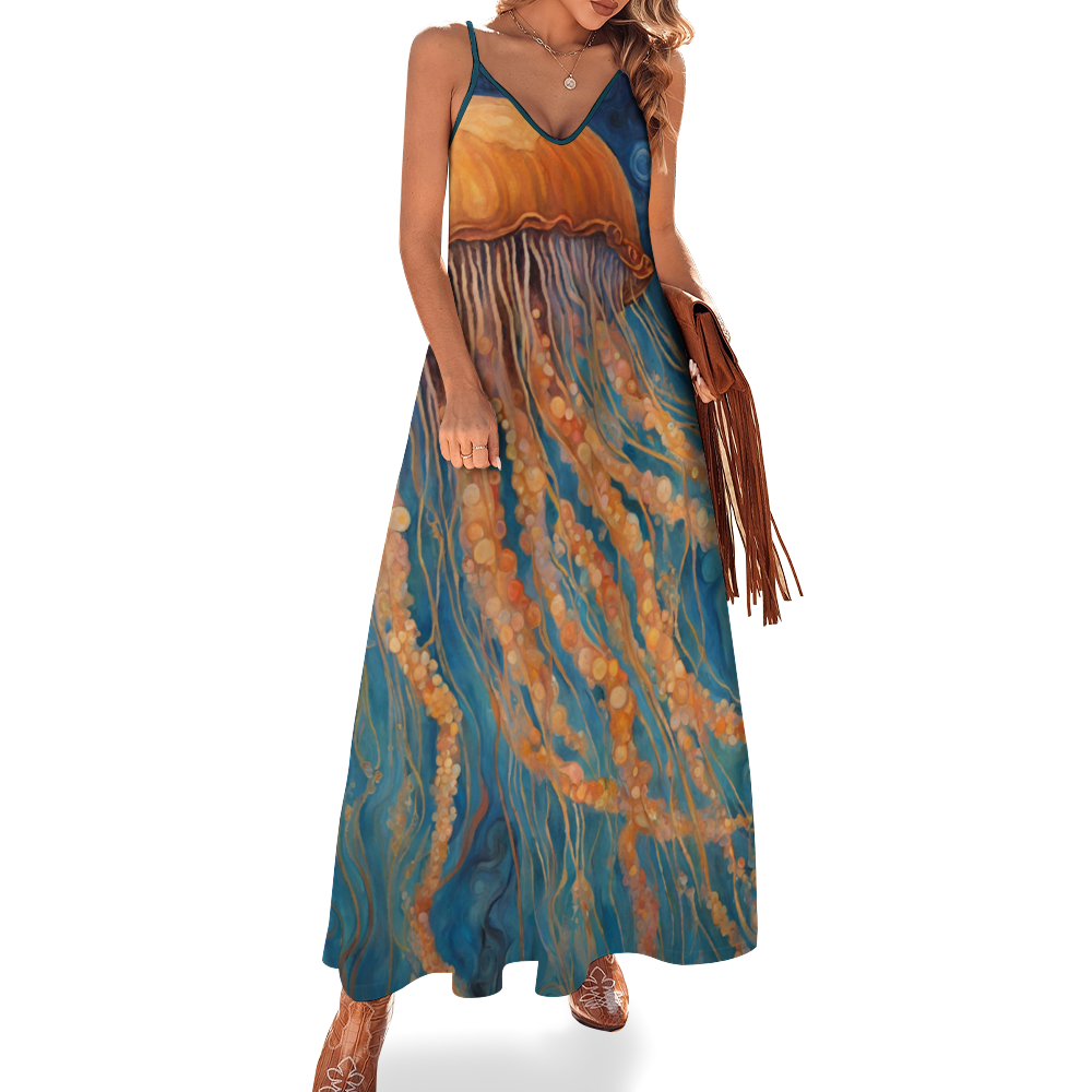 Man of War Women's Summer Fashion Maxi Slip Dress