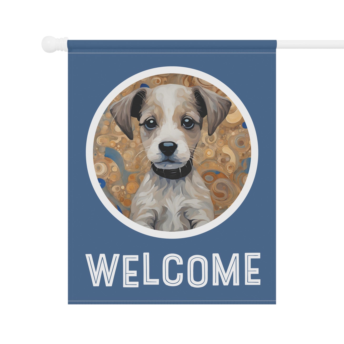 Phillip the Dog 2 Welcome 2-Sided Garden & House Flag/Banner