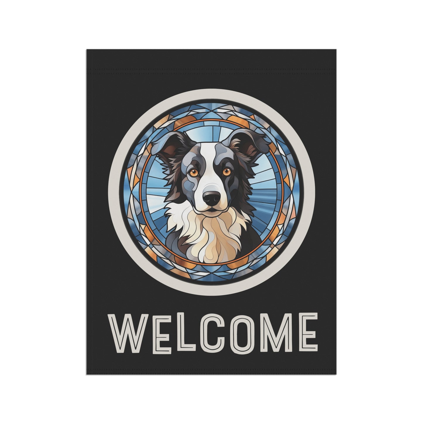 Border Collie Welcome 2-Sided Garden & House Flag/Banner