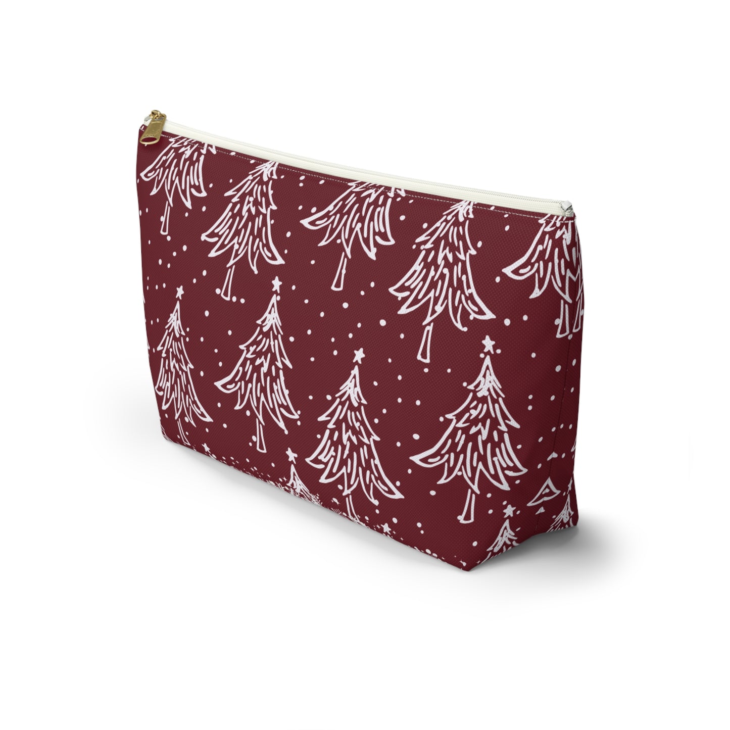 Christmas Trees for All Red Accessory Pouch w T-bottom