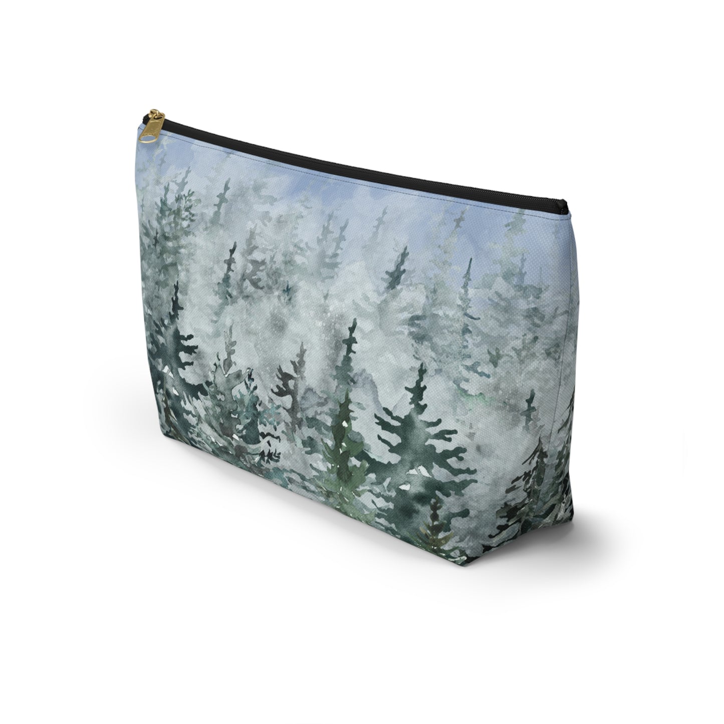 Evergreens in Winter Accessory Pouch w T-bottom