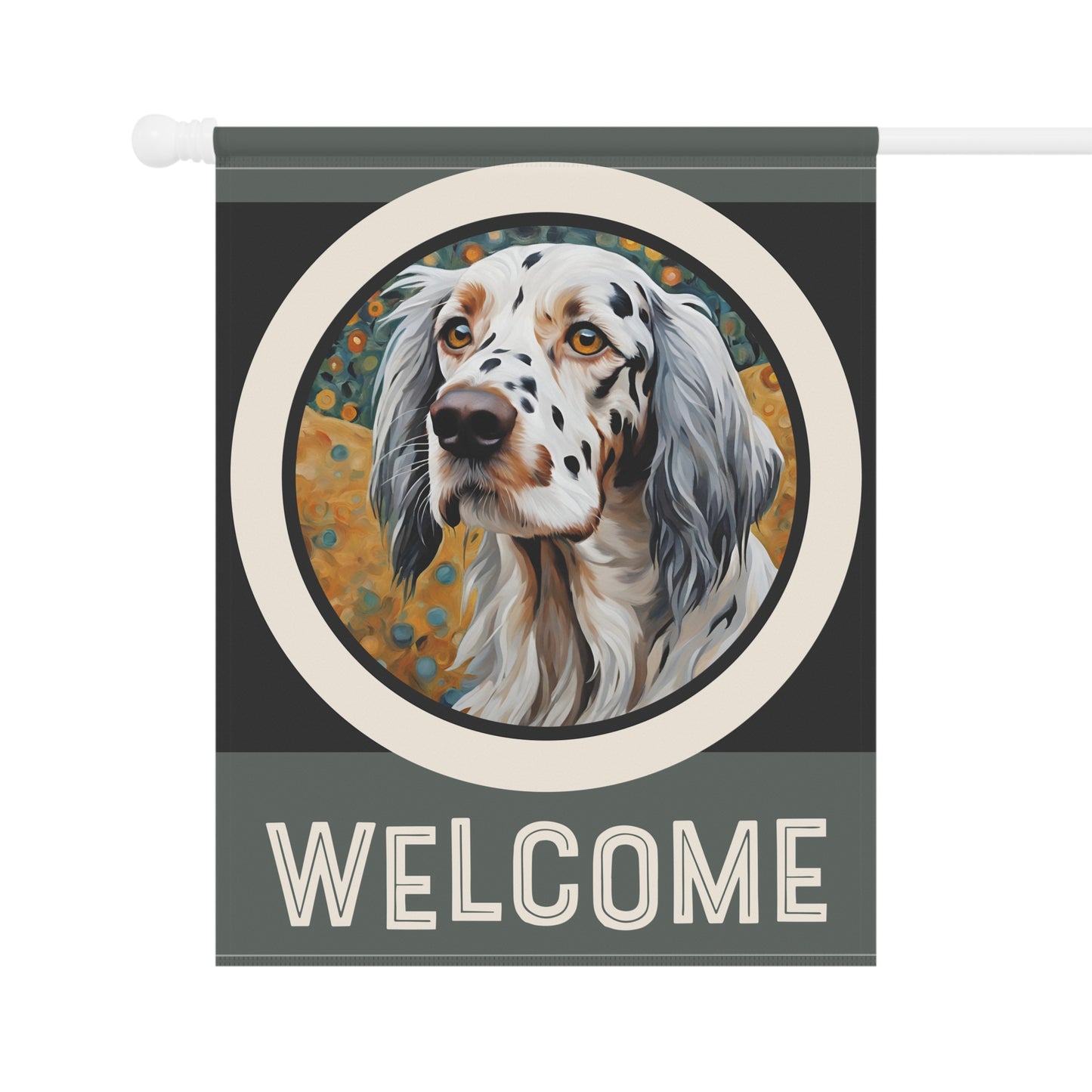 English Setter Welcome 2-Sided Garden & House Flag/Banner