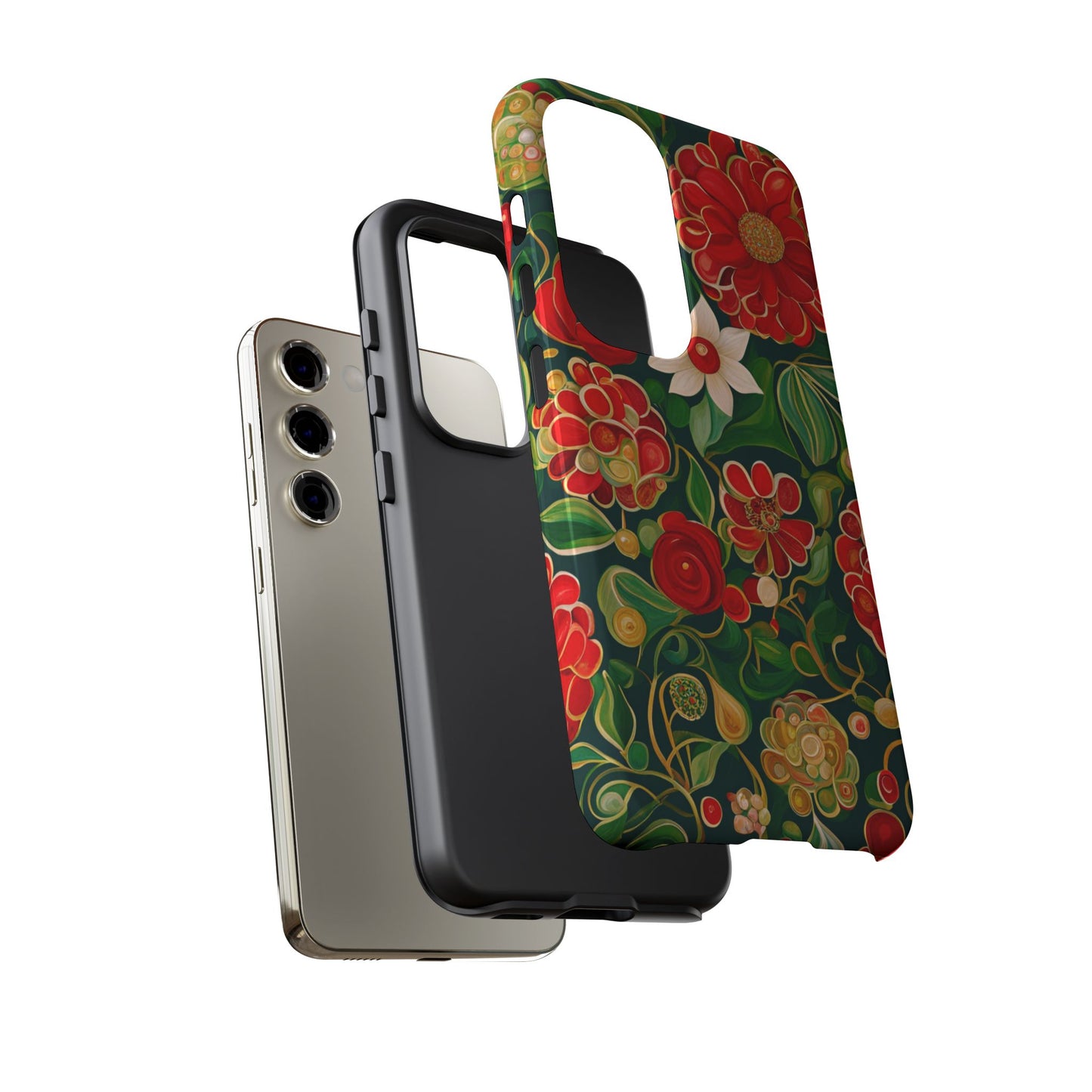 December Flowers iPhone Samsung Galaxy Google Pixel Tough Cases