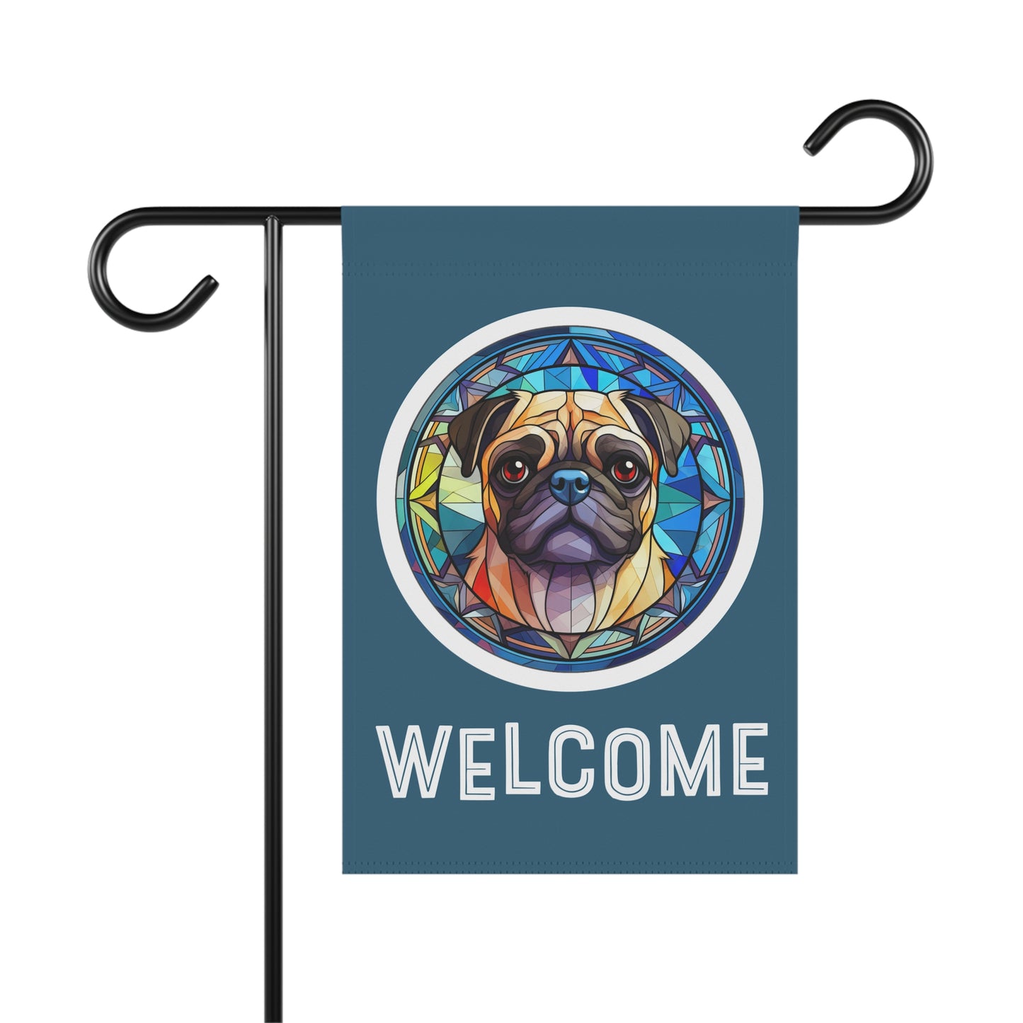 Pug Welcome 2-Sided Garden & House Flag/Banner