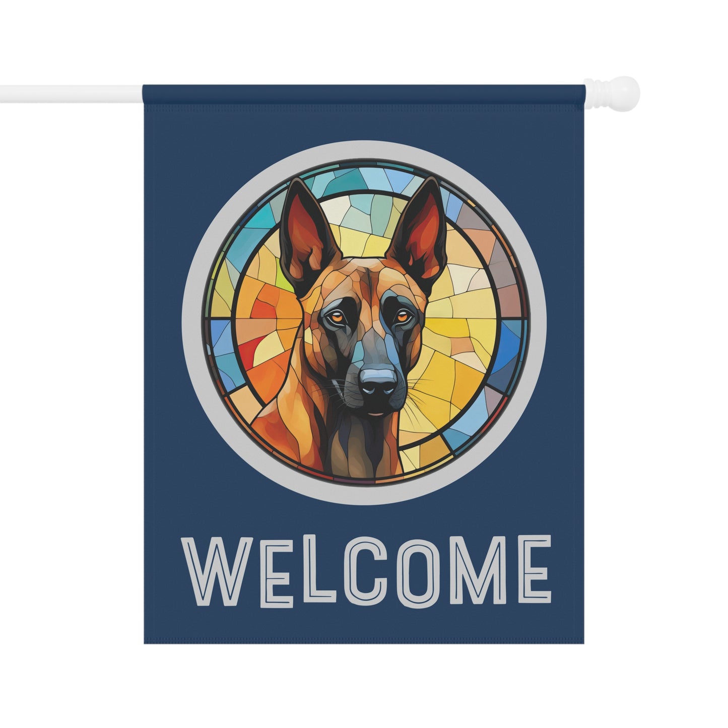 Belgian Malinois Welcome 2-Sided Garden & House Flag/Banner