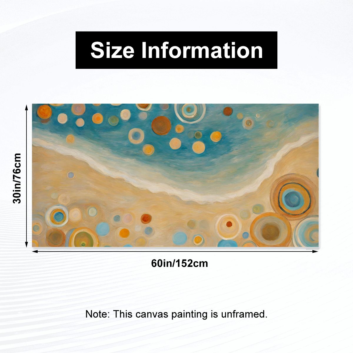 60" x 30" Printed Canvas Fabric Wall Art - No Frame (Made in USA)