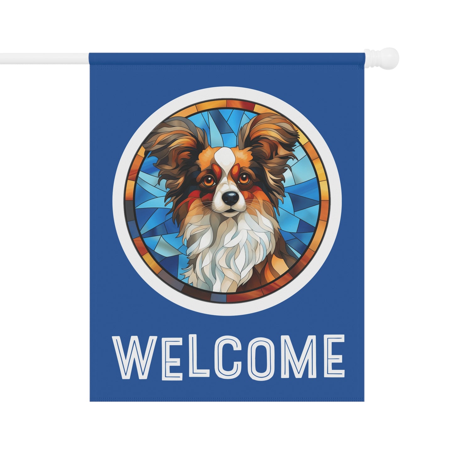 Papillon Welcome 2-Sided Garden & House Flag/Banner