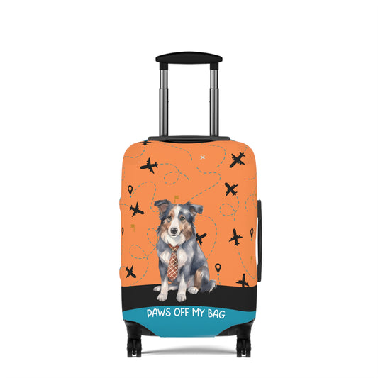 Border Collie in Tie Paws Off My Bag Luggage Cover