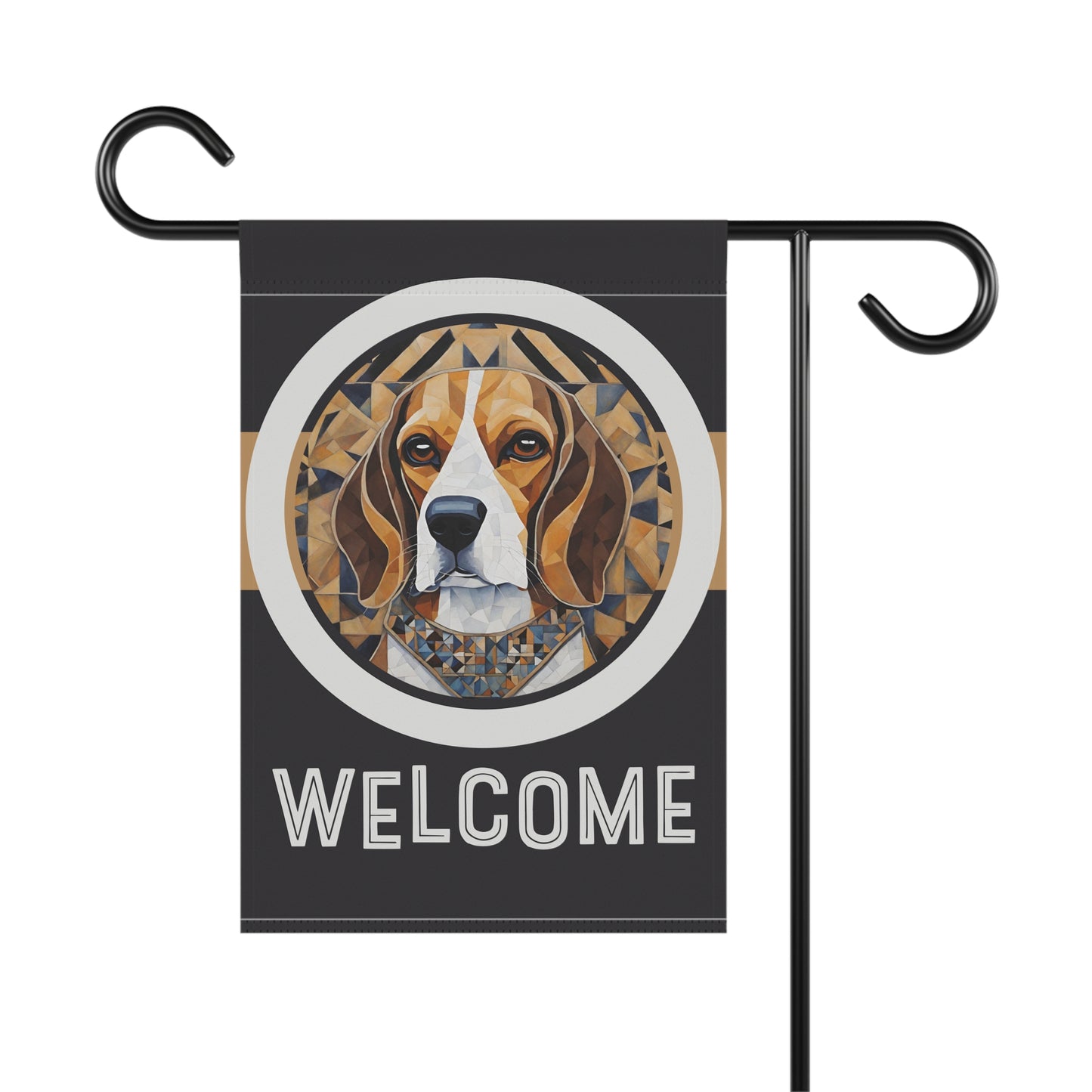 Beagle Welcome 2-Side Garden & House Flag/Banner