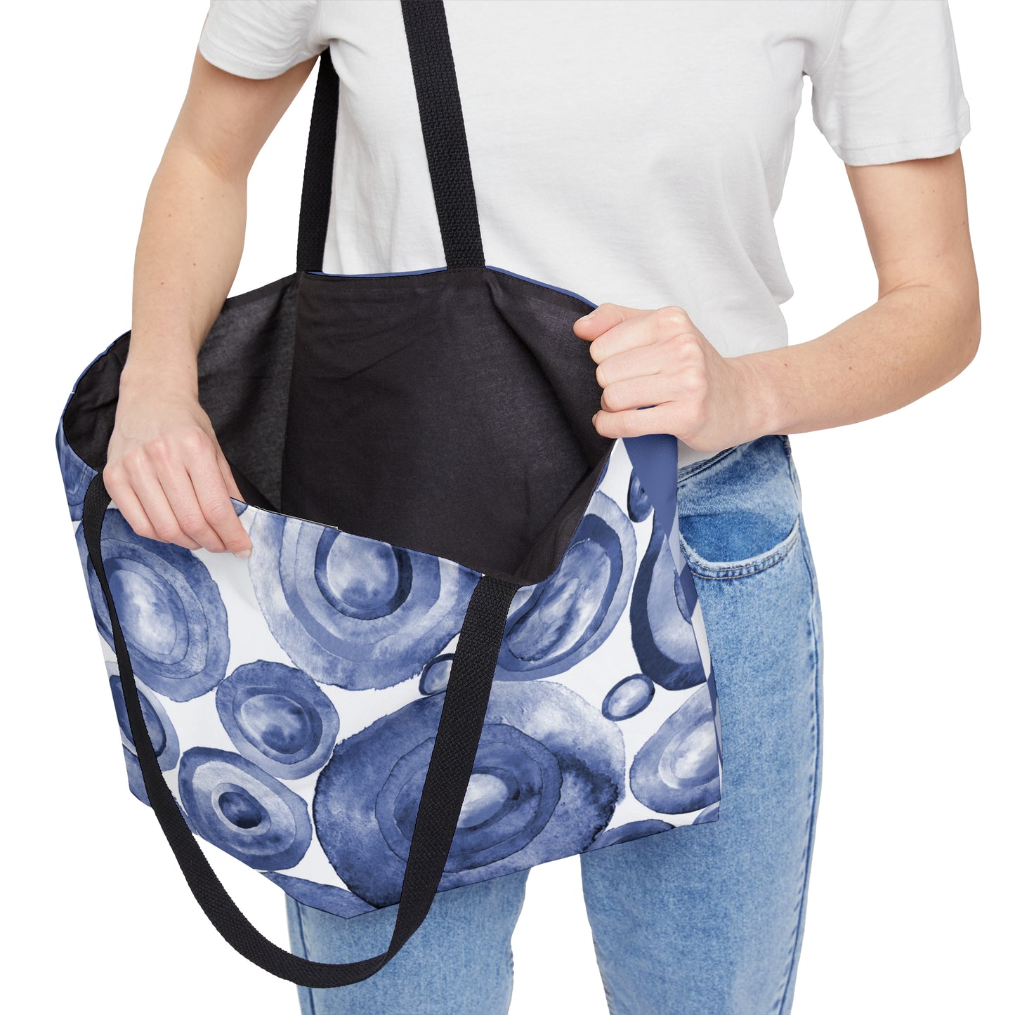 Indigo Swirls Weekender Tote Bag