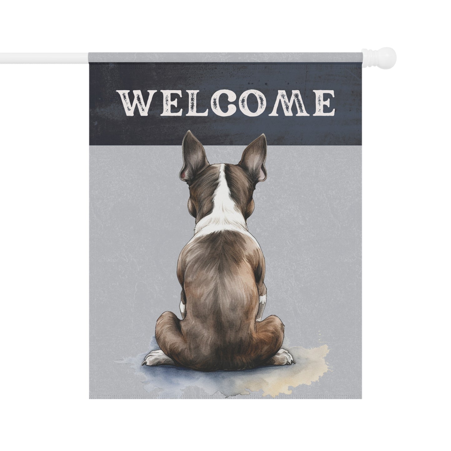 Boston Terrier Welcome 2-Sided Garden & House Flag/Banner