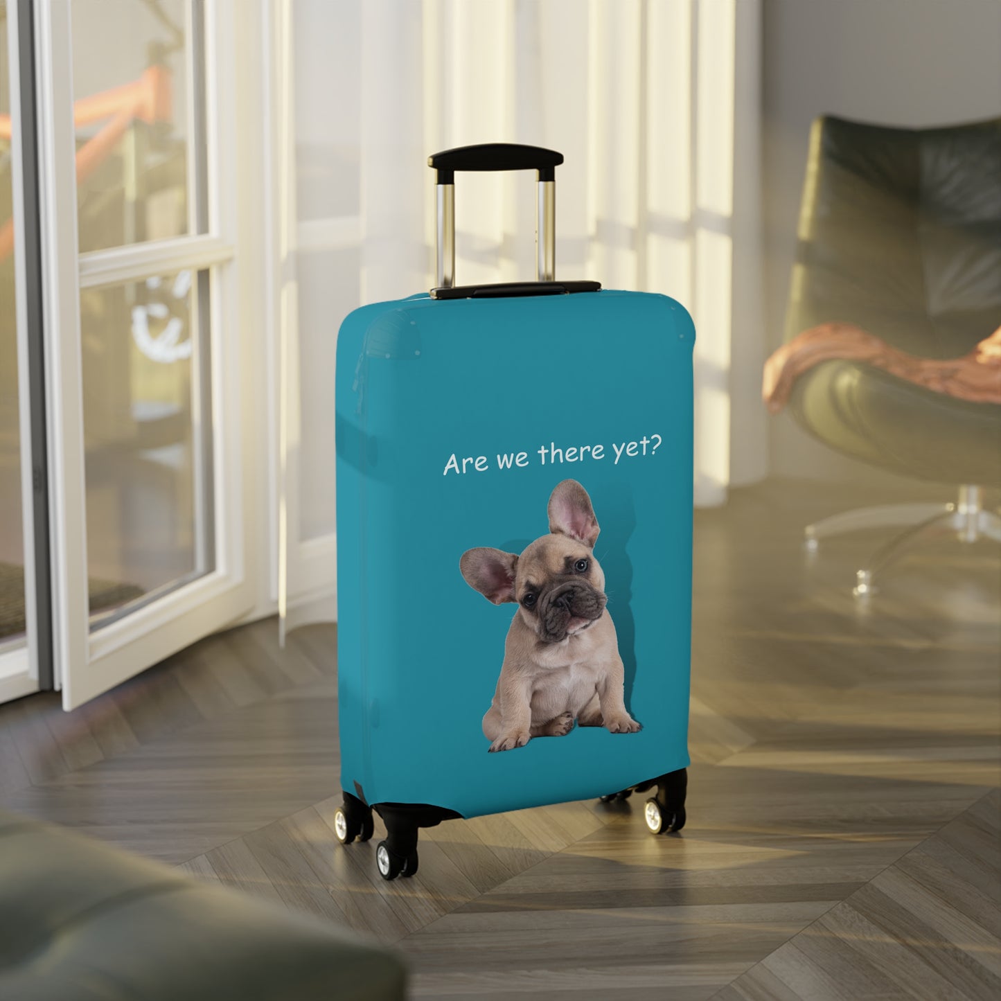 French Bulldog Are We There Yet Luggage Cover