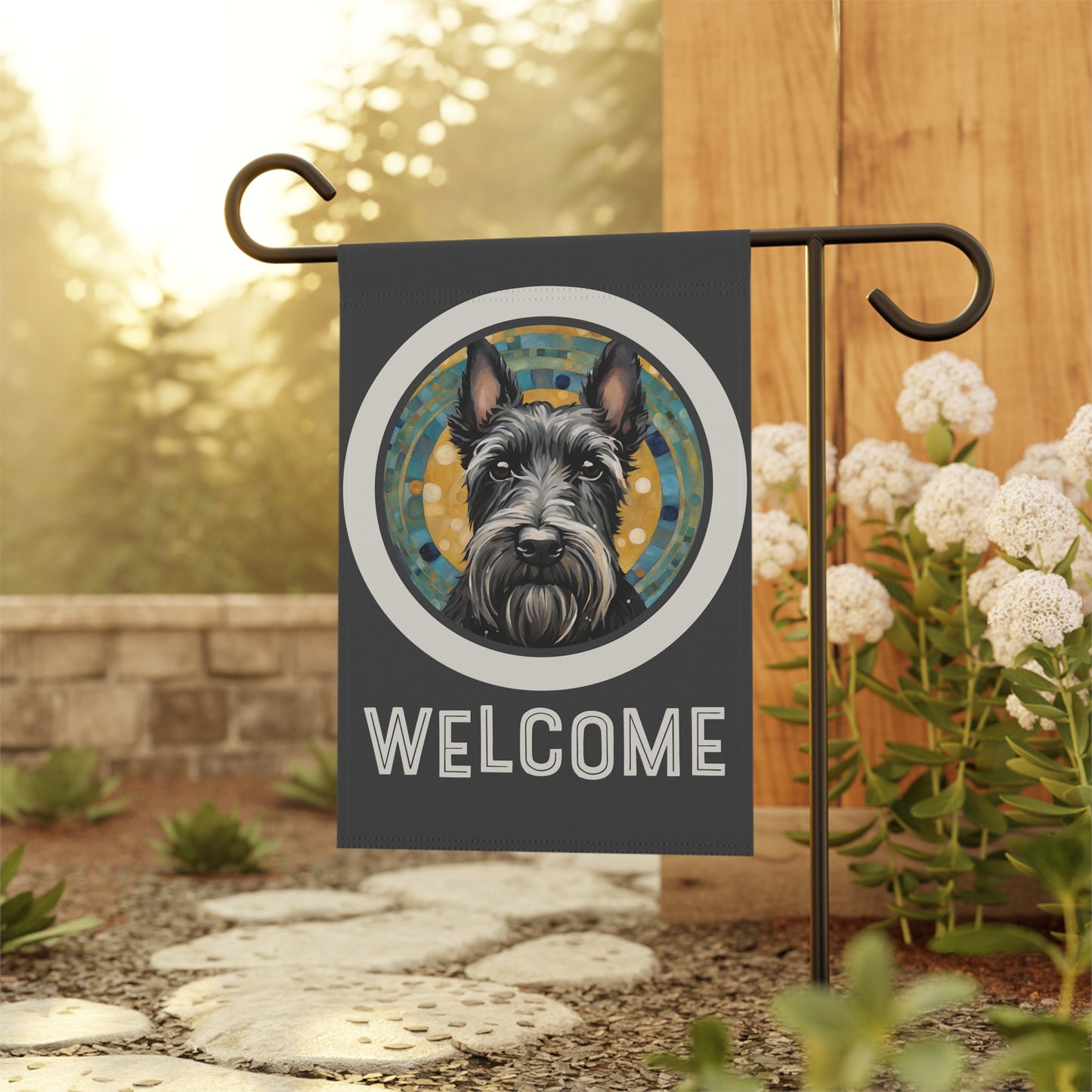 Scottish Terrier Welcome 2-Sided Garden & House Flag/Banner