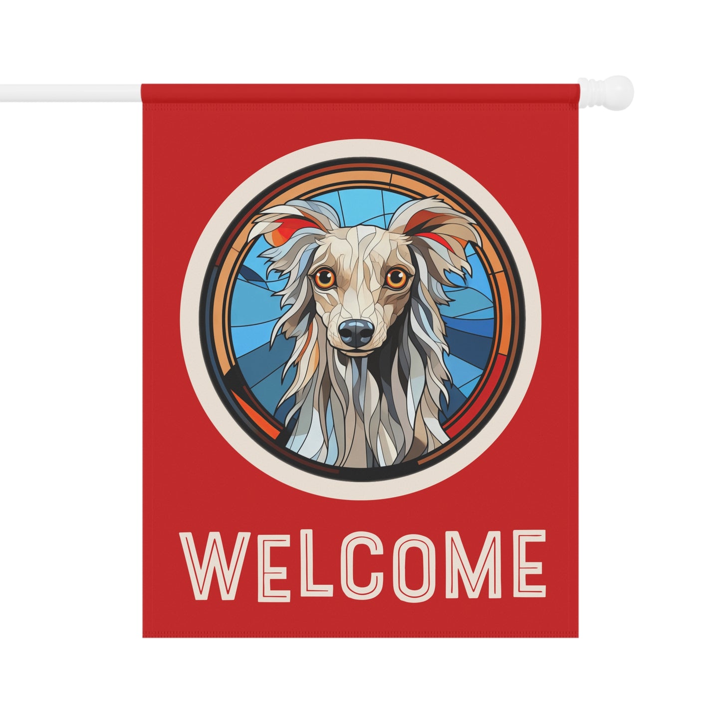 Chinese Crested Welcome 2-Sided Garden & House Flag/Banner