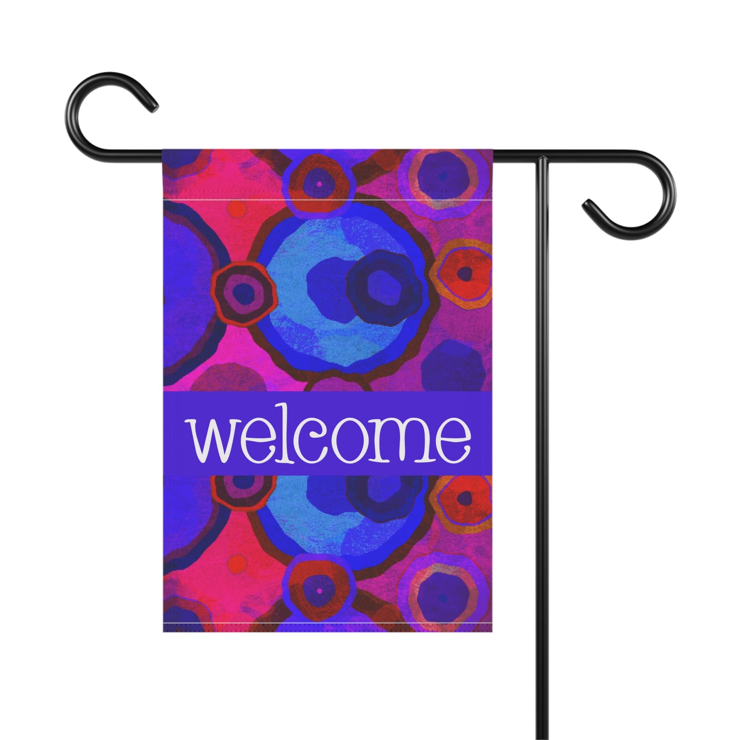 Polanco Bright Abstract Welcome 2-Sided Garden & House Flag/Banner