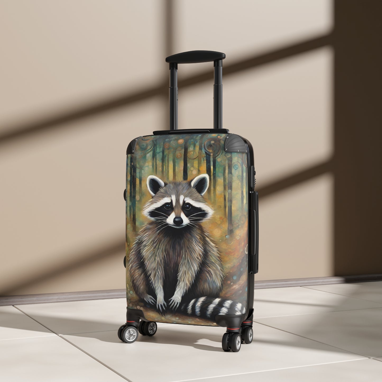 Mountain Forest Raccoon Suitcase