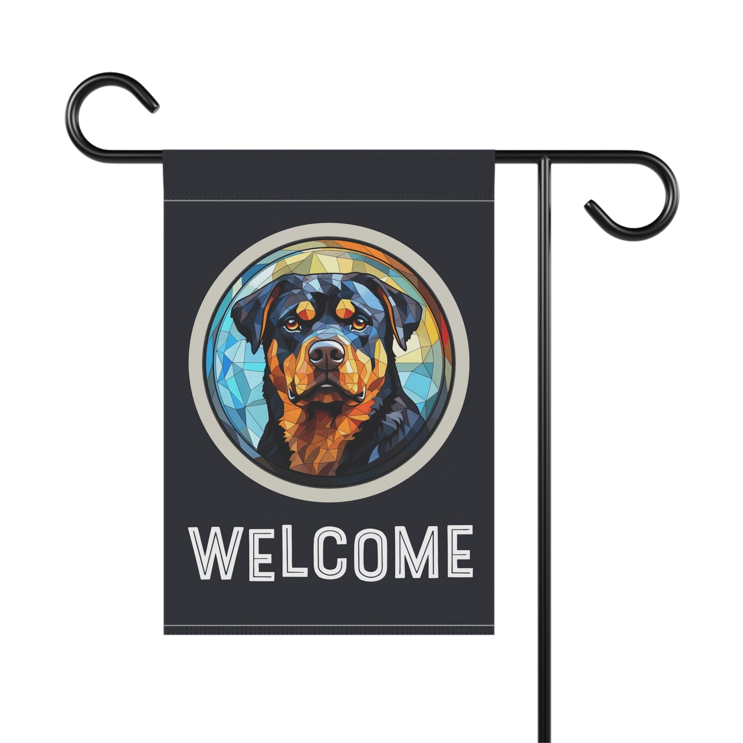 Rottweiler Welcome 2-Sided Garden & House Flag/Banner