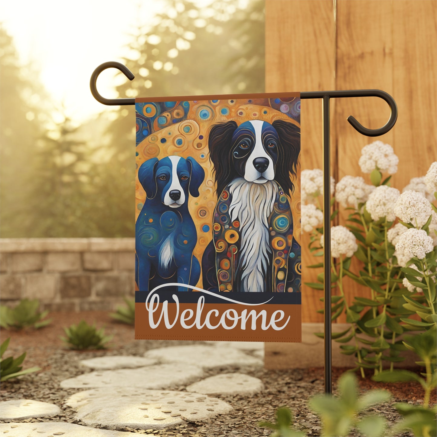 Rusty & Schroeder Welcome 2-Sided Garden & House Flag/Banner