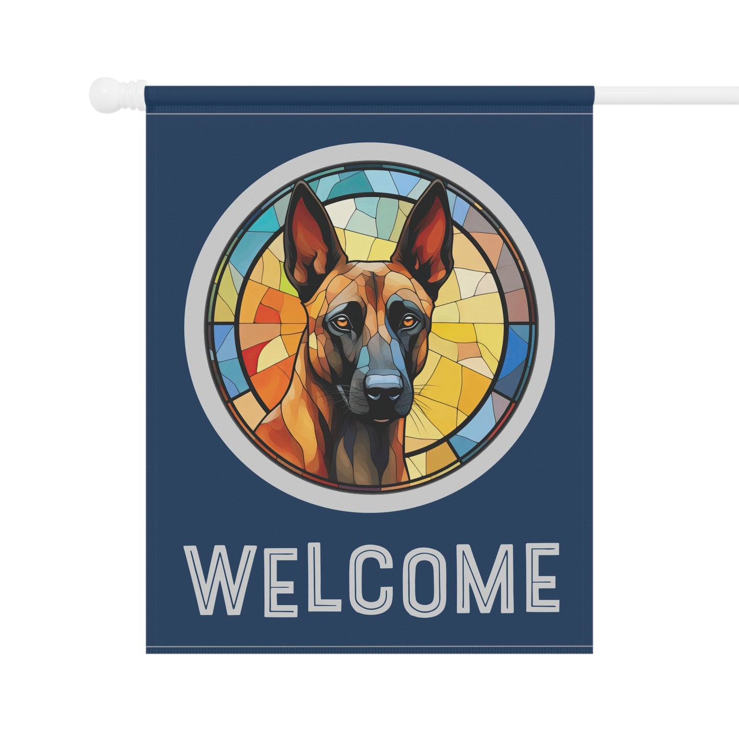 Belgian Malinois Welcome 2-Sided Garden & House Flag/Banner