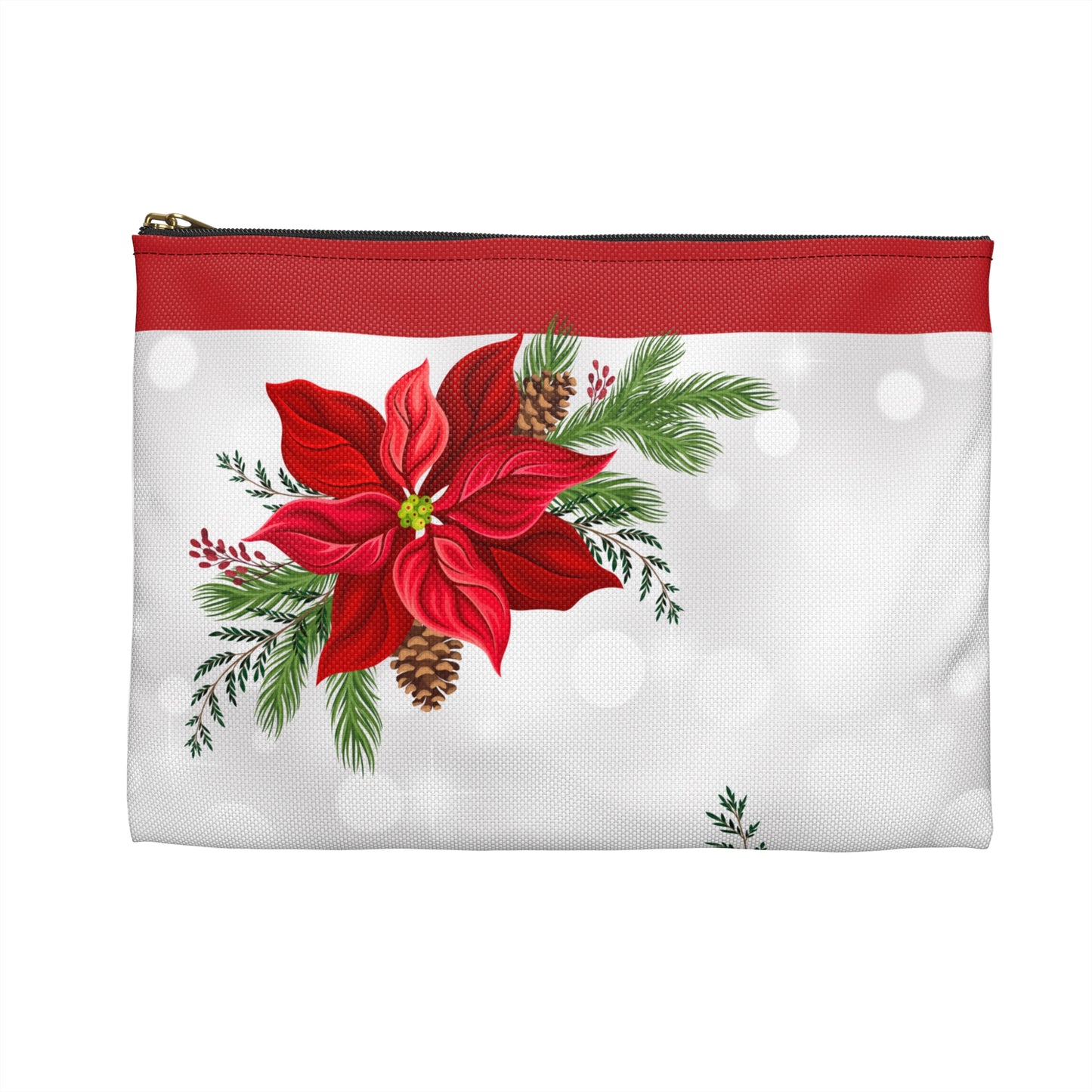 Big Poinsettia Accessory Pouch