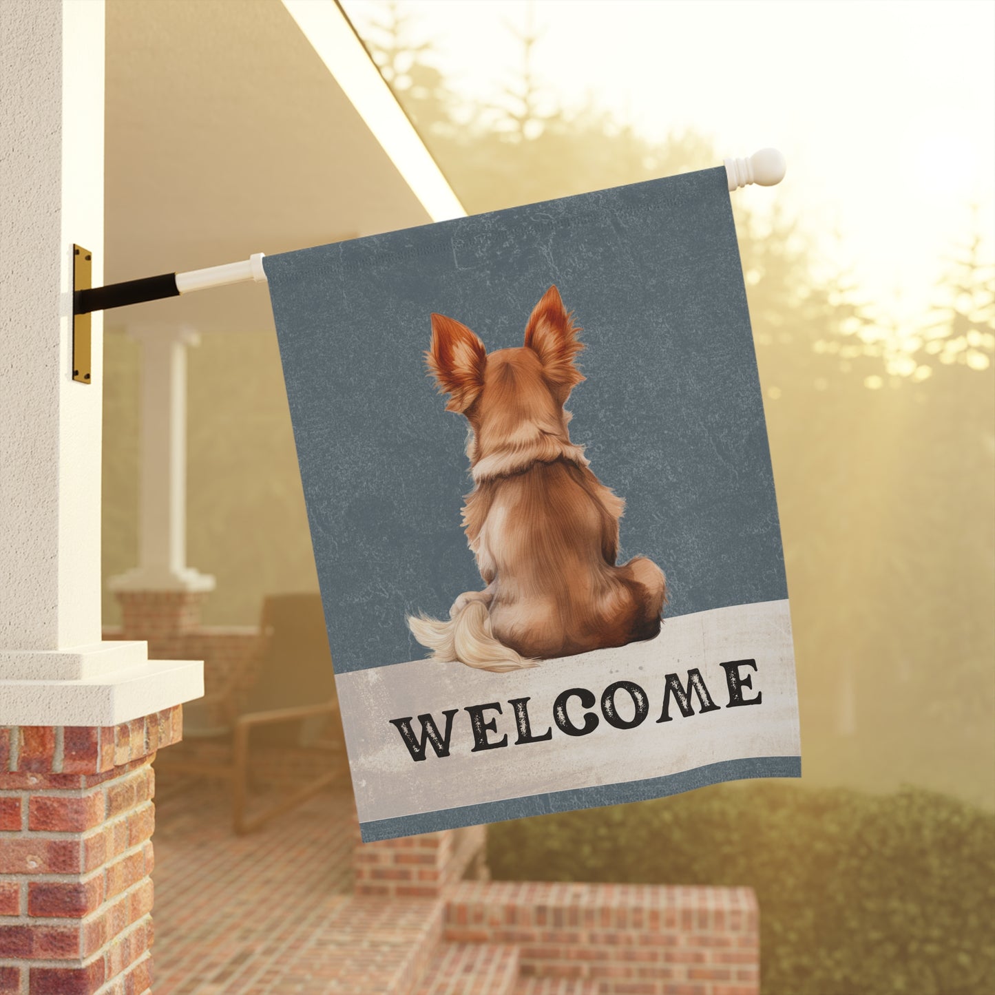 Chihuahua Welcome 2-Sided Garden & House Flag/Banner