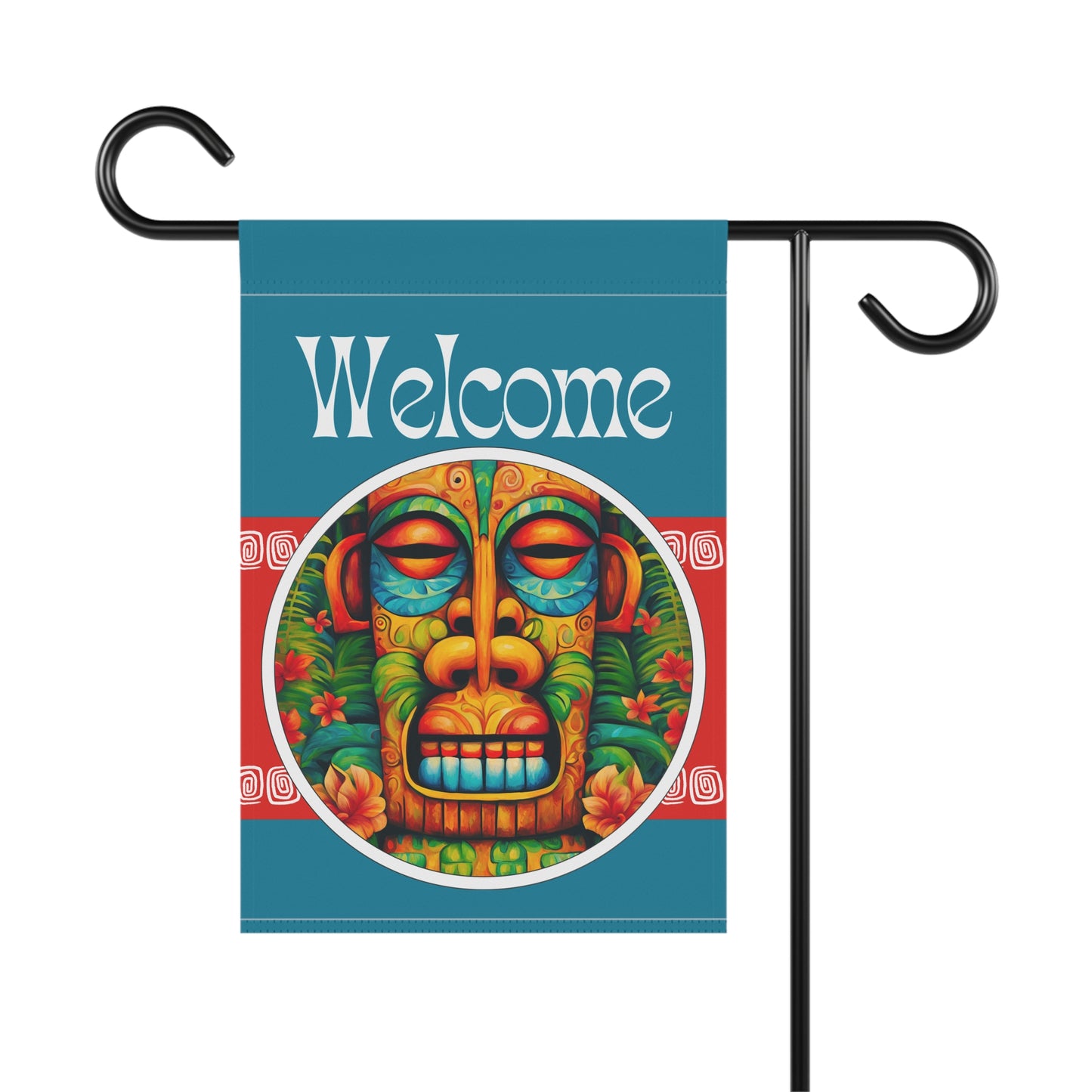 Sleepy Tiki Welcome 2-Sided Garden & House Flag/Banner