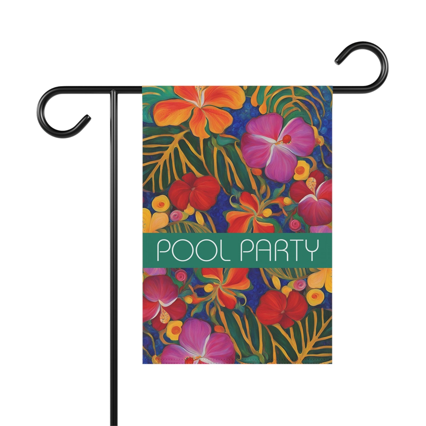 Pool Party 2-Sided Garden & House Flag/Banner