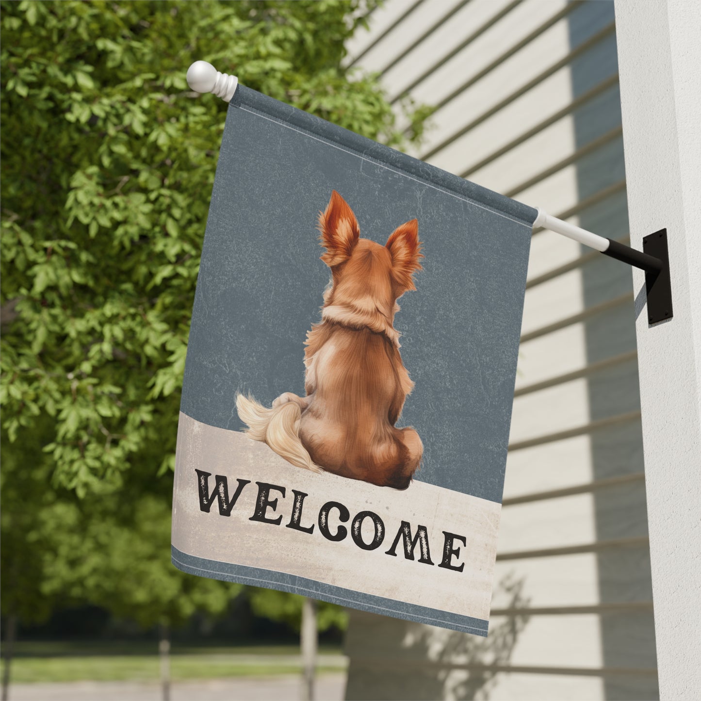 Chihuahua Welcome 2-Sided Garden & House Flag/Banner